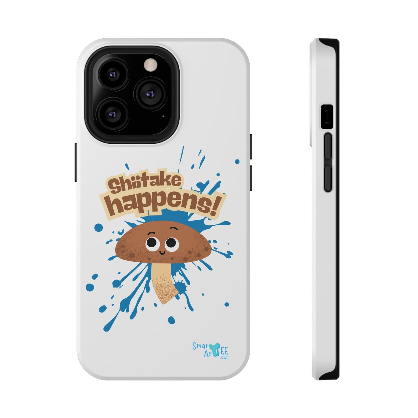 Shiitake Happens Phone Cases, Impact-Resistant Case, Funny Mushroom Case, Quirky Protection for Smartphone, Playful Accessory