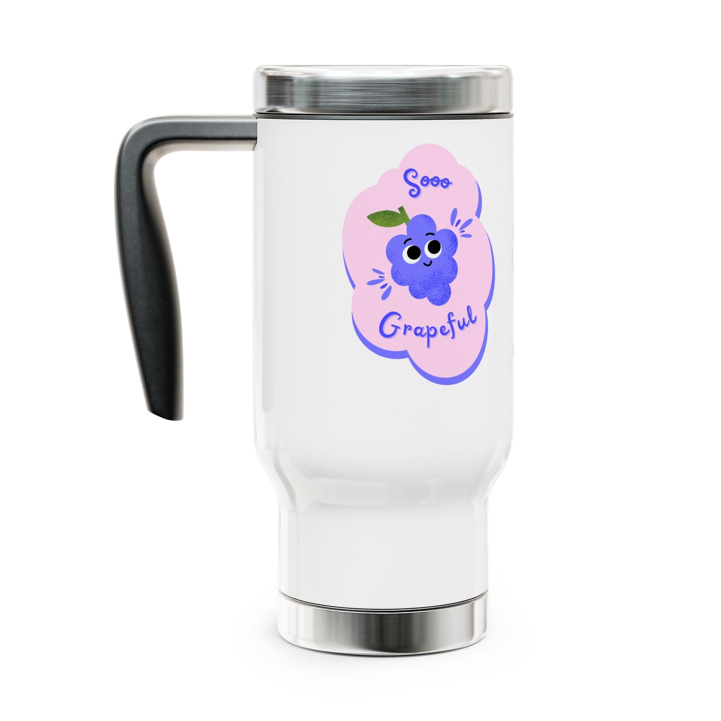 Grateful Travel Mug, Stainless Steel Coffee Cup, Unique Gift for Friends, Hot Beverage Tumbler, Cute Travel Tumbler for Any Occasion