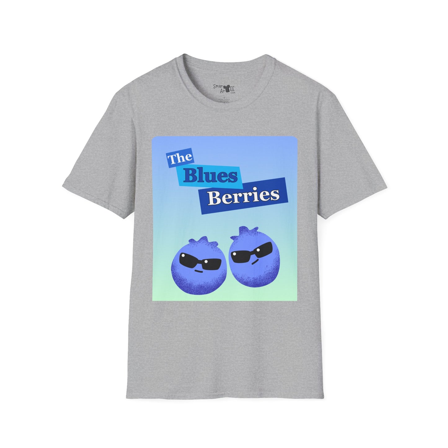 Cool Blues Berries T-Shirt, Funny Graphic Tee, Unisex Softstyle Shirt, Casual Wear, Gift for Blues Brothers Lovers