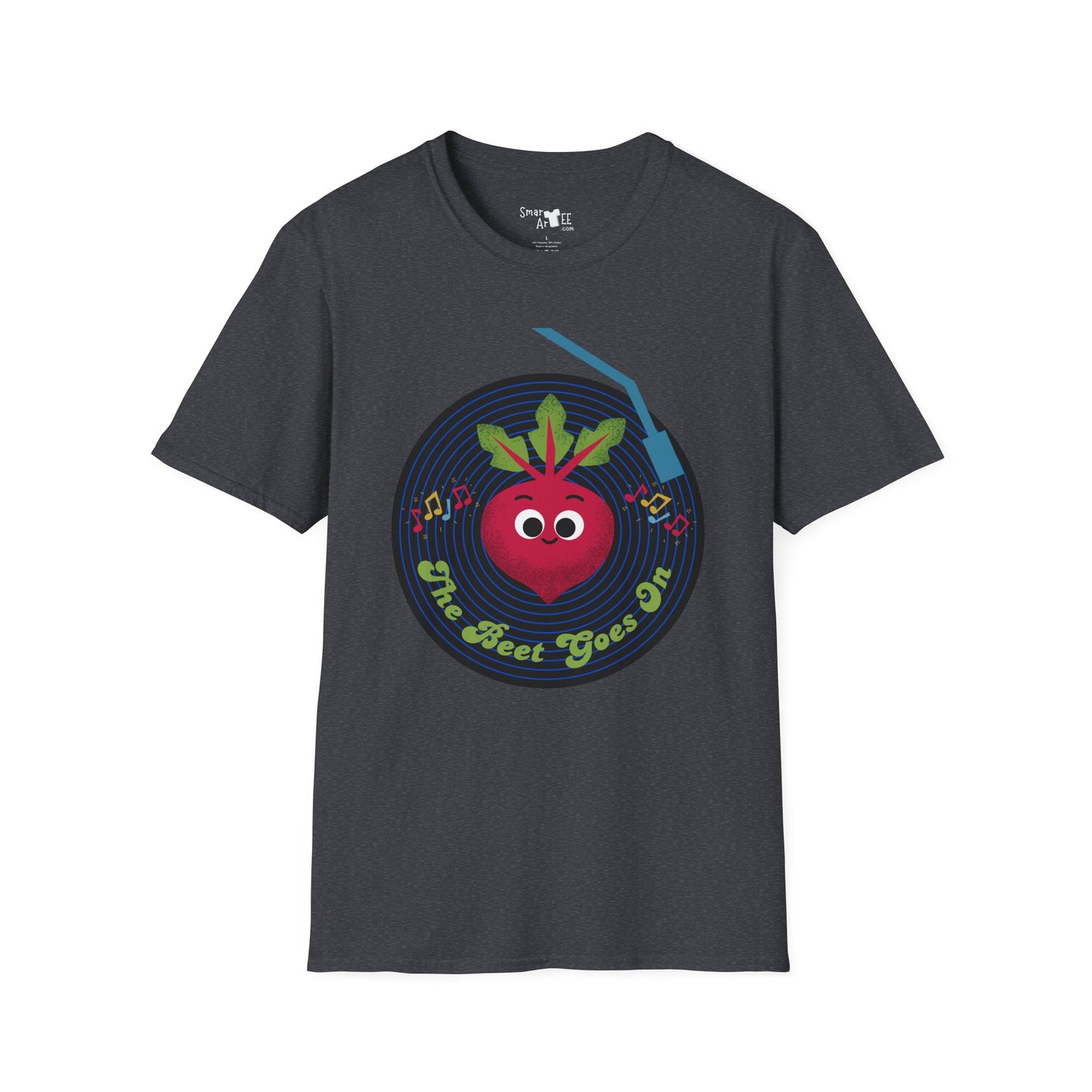 Fun and Whimsical Beet-Themed Unisex Softstyle T-Shirt, Perfect Gift for Fun Lovers, Music Enthusiasts, and Gardeners
