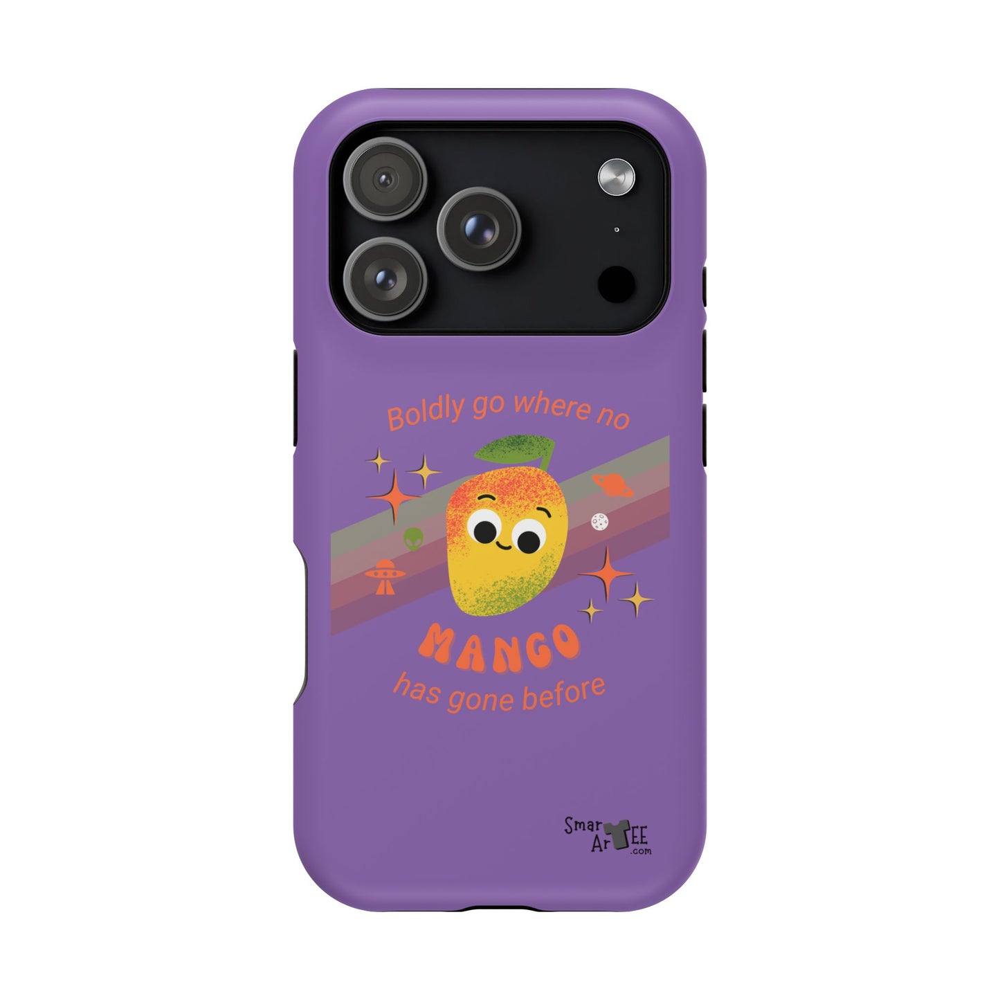Star Trek Themed Mango Pun Phone Case, Impact-Resistant Case, Quirky Tech Accessory, Cute Phone Cover, Gift for Fruit Lovers