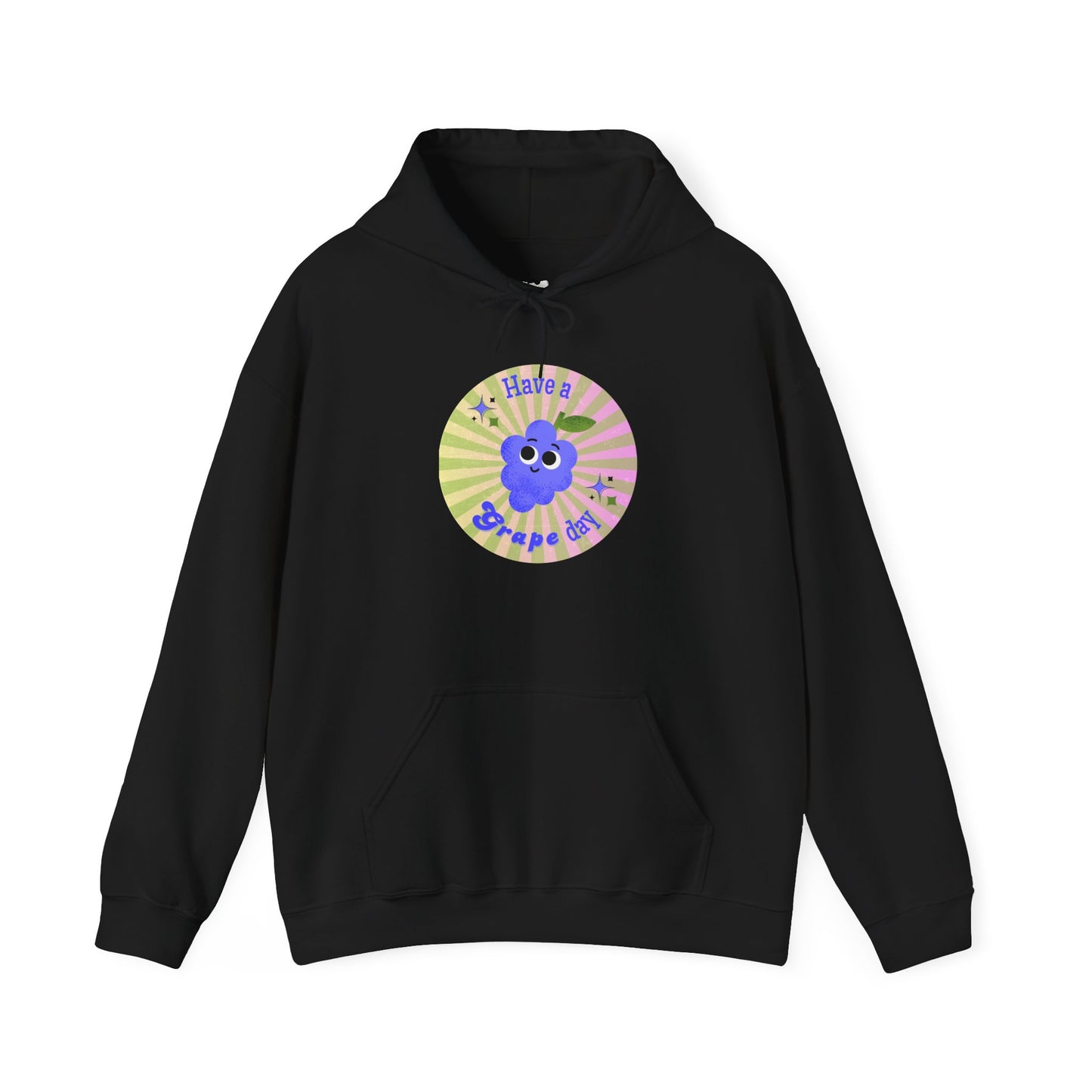Cheerful Graphic Hoodie, Fun Casual Wear, Gift for Friends, Birthday, Cozy Apparel, Everyday Comfort
