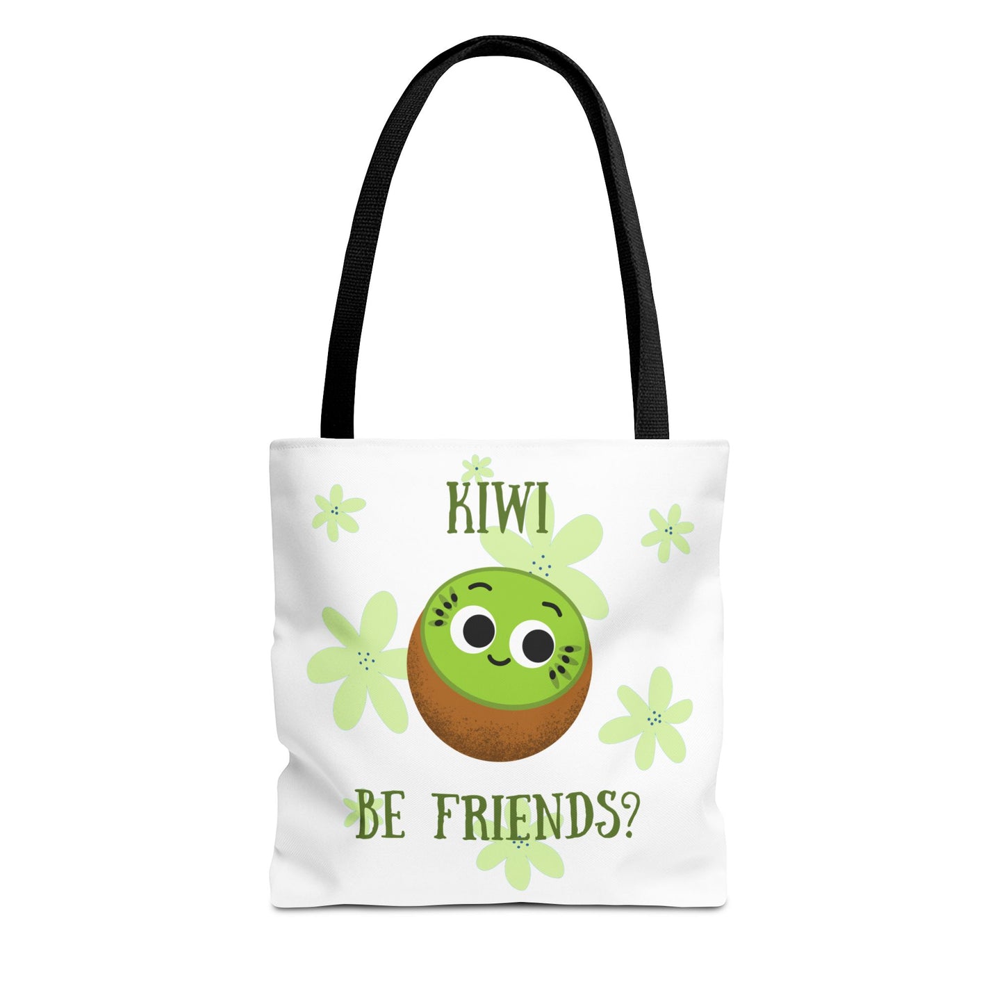 Cute Kiwi Friendship Tote Bag, Eco-Friendly Shopping Bag, Gift for Friends, Cute Grocery Bag, Colorful Beach Bag