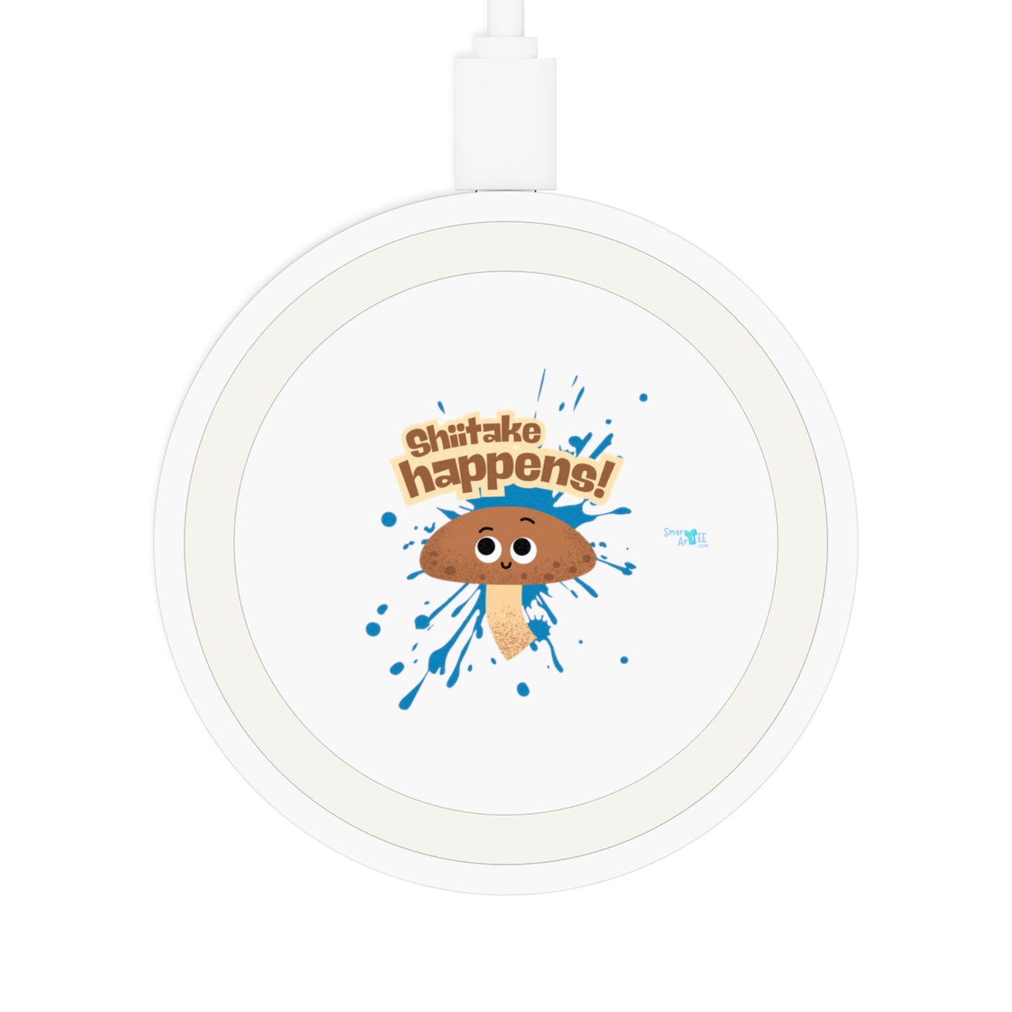 Funny Mushroom Wireless Charging Pad - Quake Pad for Tech Lovers, Unique Gifts for Friends, Cute Desk Decor, Bundle With Air Pod Case