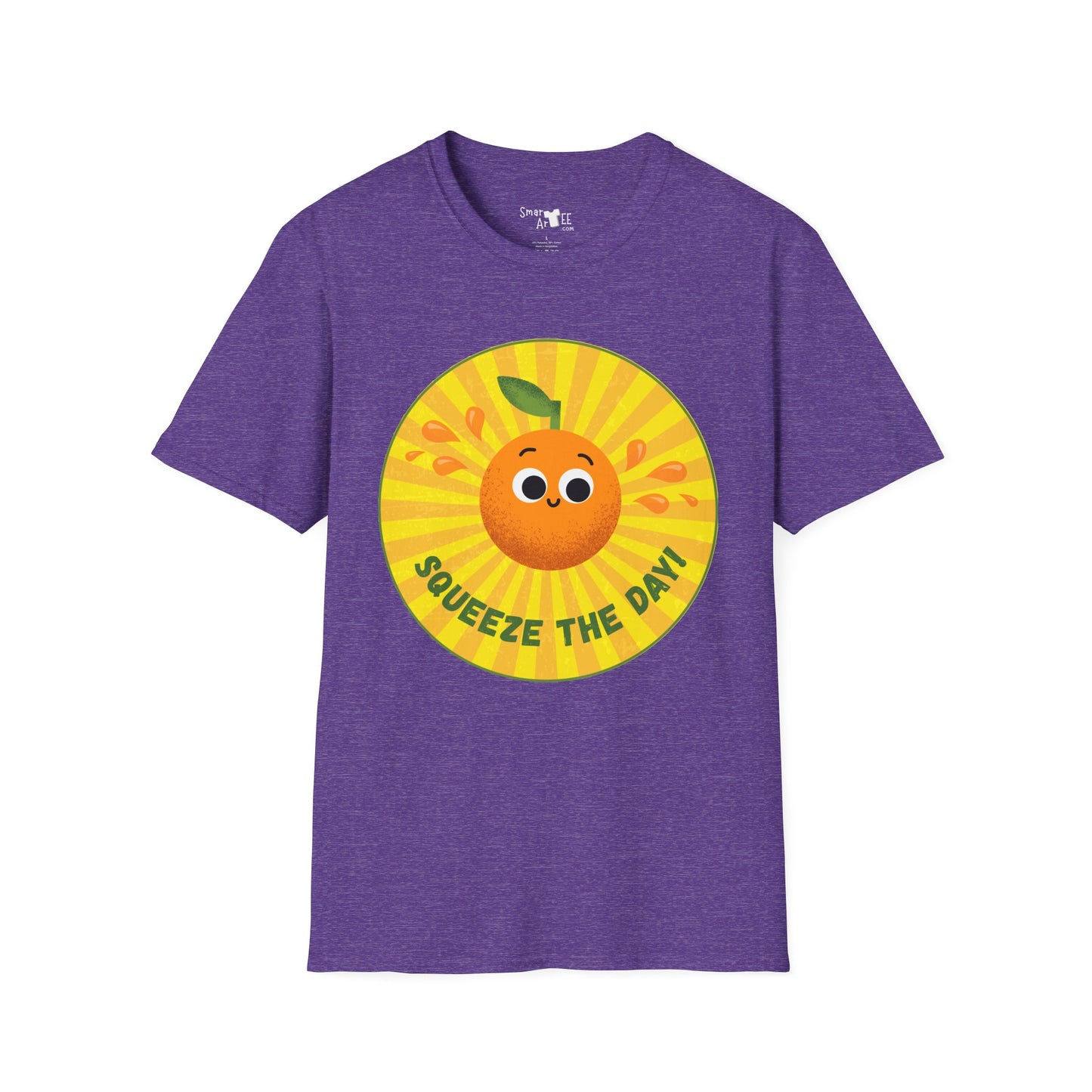 Squeeze The Day Unisex Softstyle T-Shirt - Fun and Vibrant Citrus Tee for Summer, Funny Fruit Pun T-Shirt, Fun for All Ages