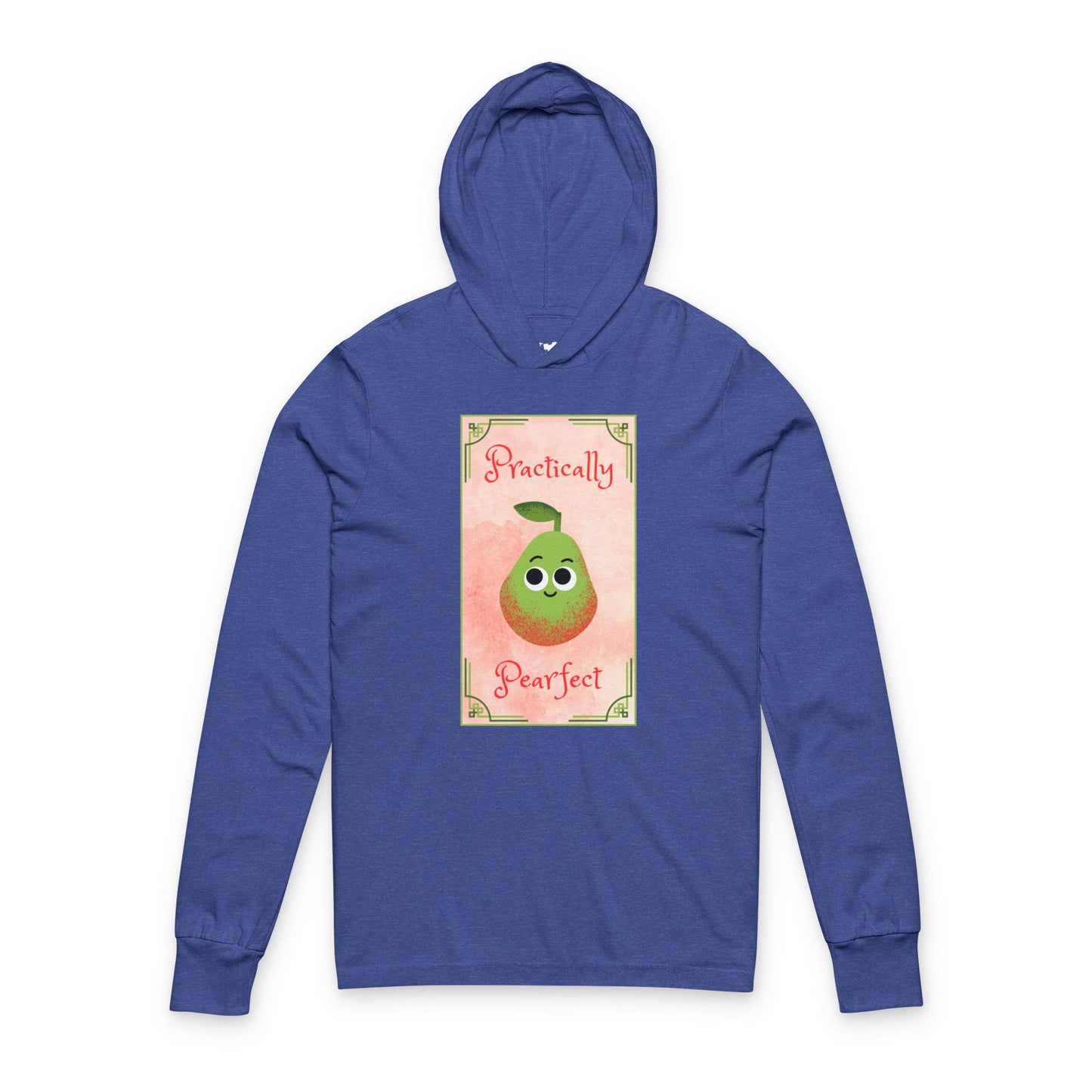 Perfectly Pearfect Unisex Hooded Long Sleeve Shirt, Cute Fruit Pun Shirt, Gift for Fruit Lovers, Fun Apparel, Casual Wear, Spring Fashion