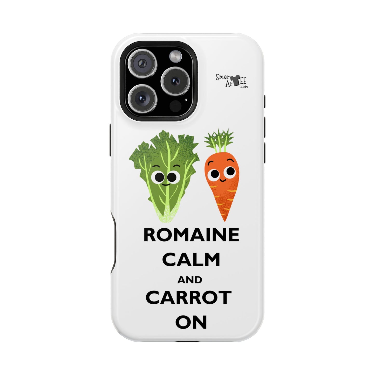 Cute Vegetable Pun Phone Caseca – Romaine Calm and Carrot On, Fun Gift, Kitchen Decor, Quirky, Culinary Passion