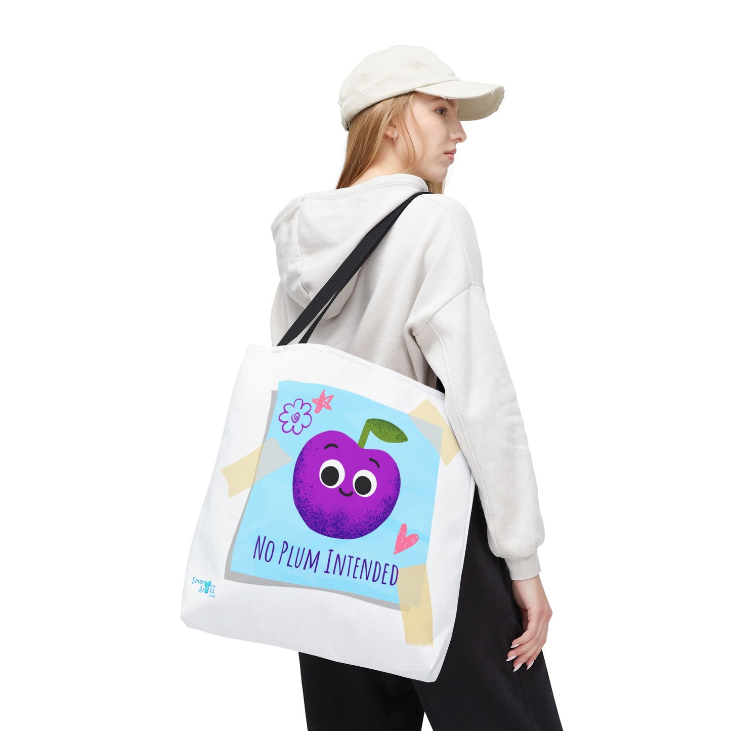 Cute 'No Plum Intended' Tote Bag | Perfect for Groceries, Beach Days, Shopping, Gifts, & Everyday Use