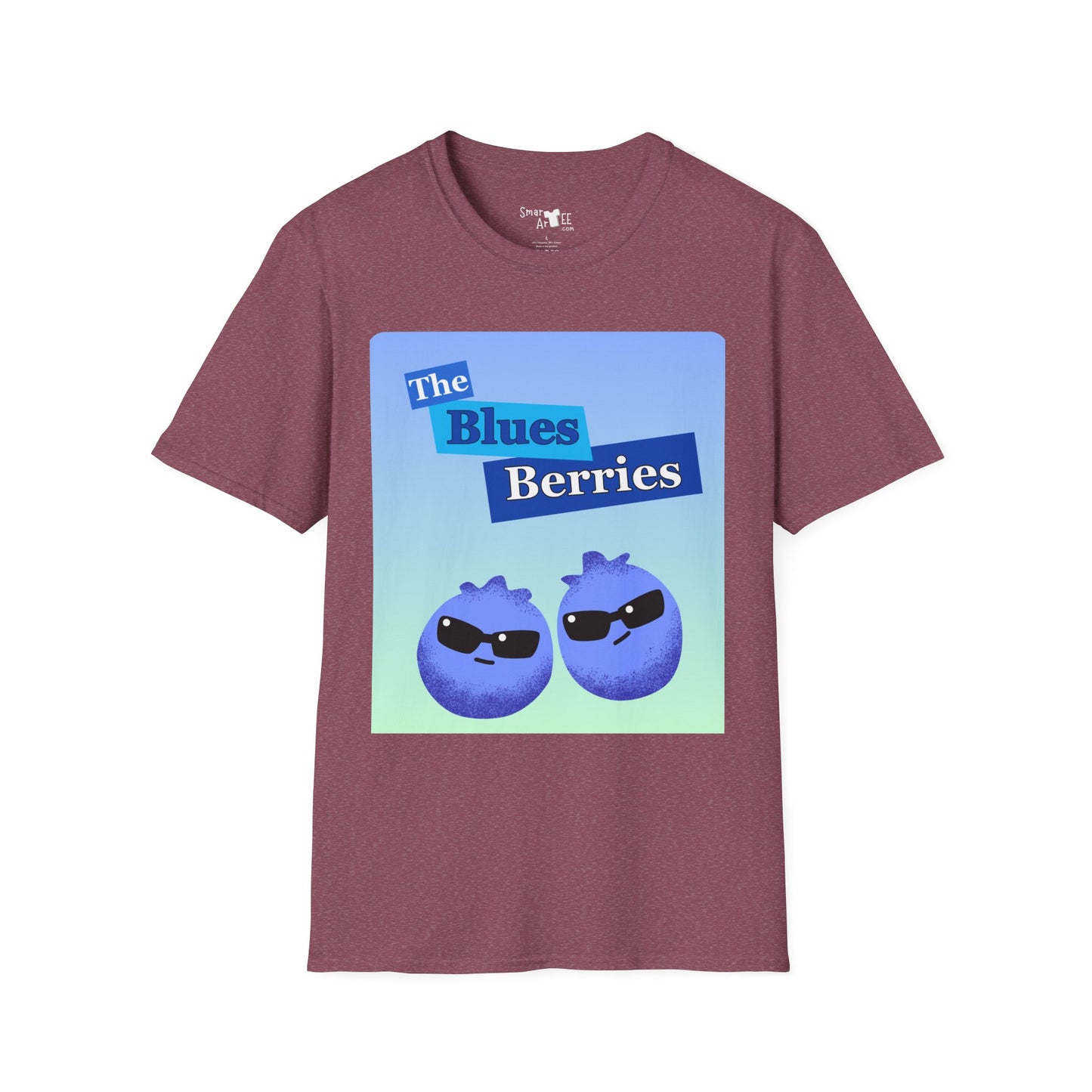 Cool Blues Berries T-Shirt, Funny Graphic Tee, Unisex Softstyle Shirt, Casual Wear, Gift for Blues Brothers Lovers