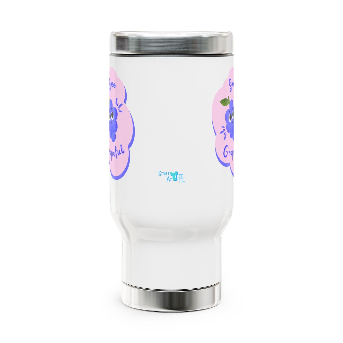 Grateful Travel Mug, Stainless Steel Coffee Cup, Unique Gift for Friends, Hot Beverage Tumbler, Cute Travel Tumbler for Any Occasion