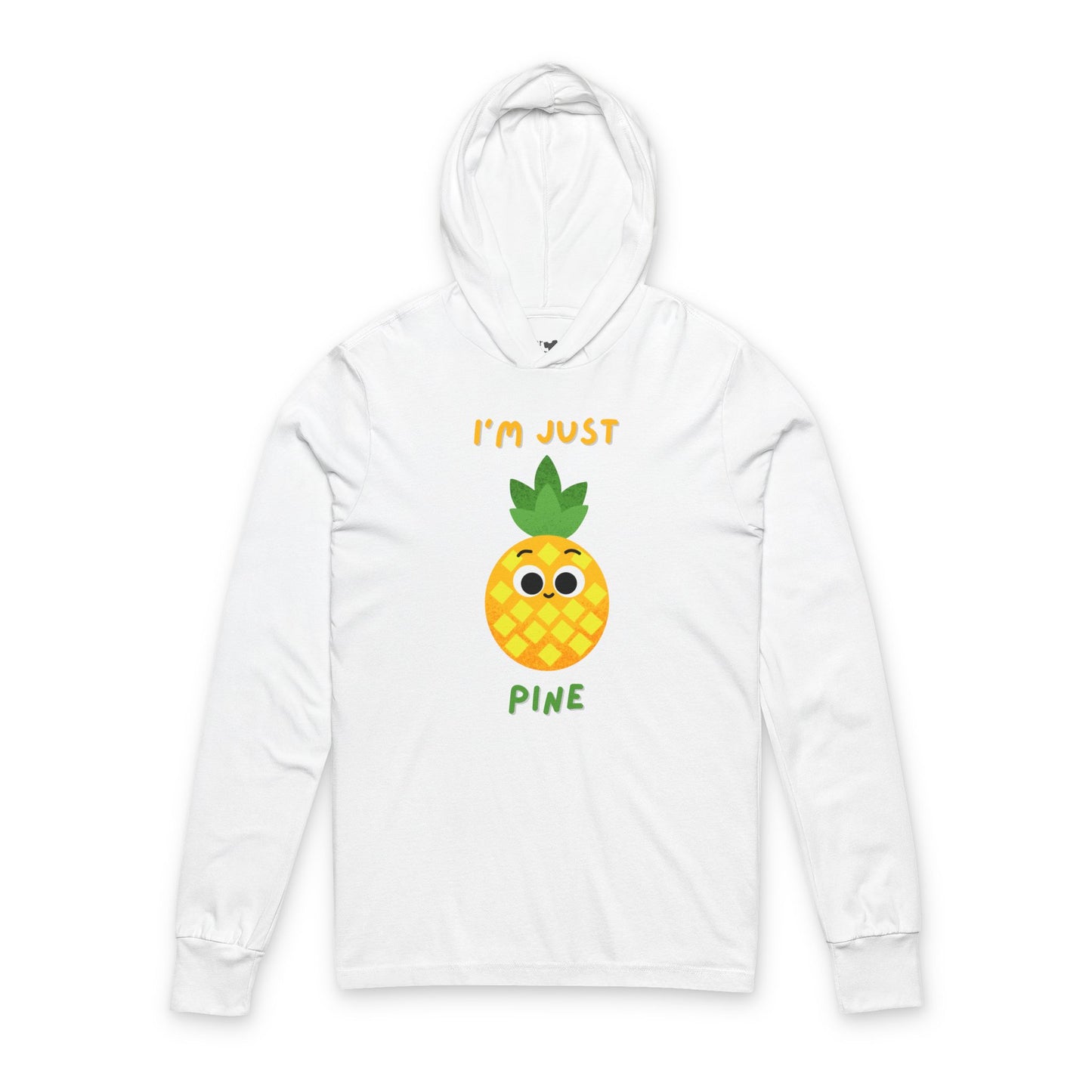 Pineapple Print Hooded Long Sleeve Shirt, Fun Unisex Pullover, Cute Tropical Apparel, Summer Beachwear, Gift for Fun Lovers