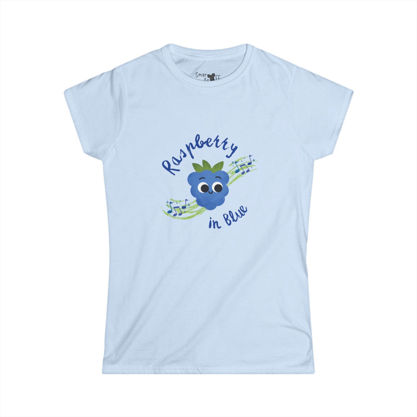 Raspberry in Blue Rhapsody Shirt for Music Lovers - Women's Tee, Funny Pun T-Shirt,