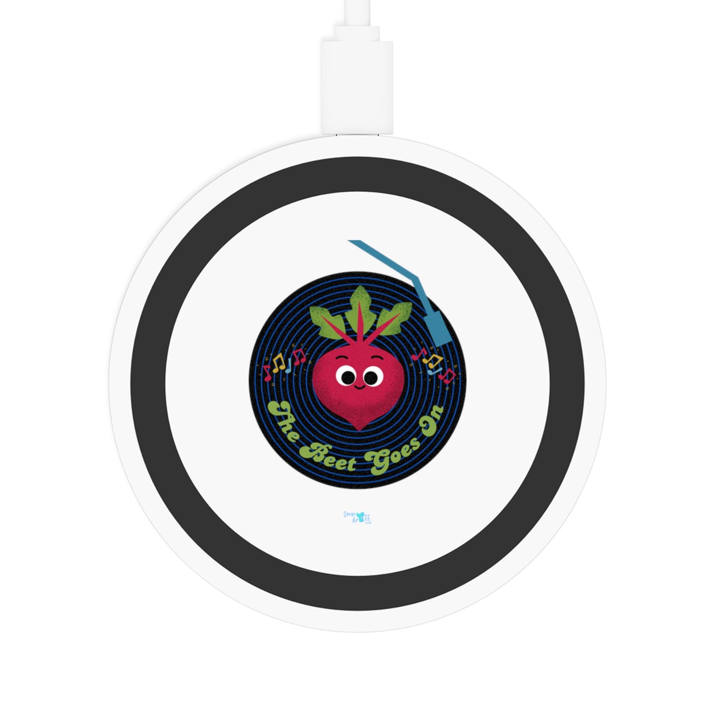 Quake Wireless Charging Pad - Musical Beet Inspired Design, Bundle With Air Pod Case, Unique Tech Gift, Eco-Friendly Charging