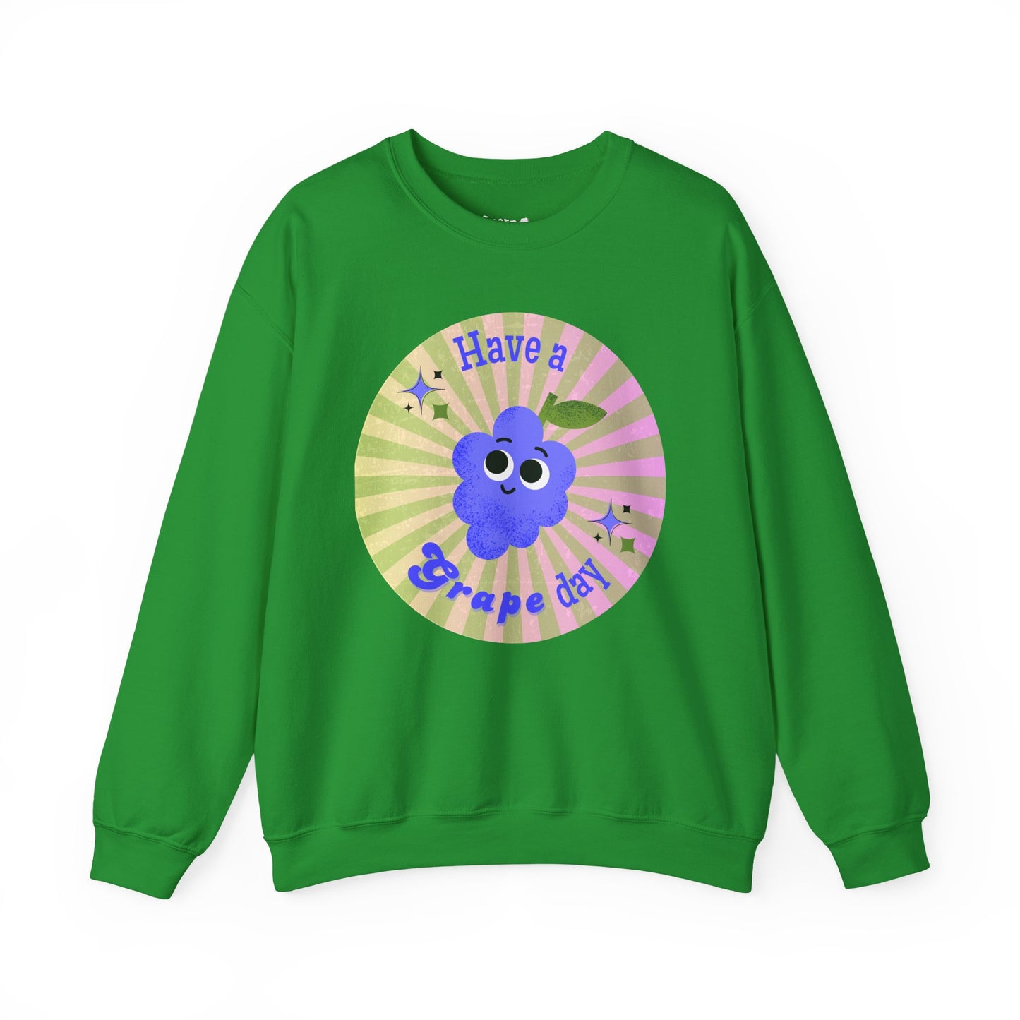Funny Grape Pun Sweatshirt, Whimsical Art Clothing, Unisex Sweater, Great Gift Idea, Relaxed Comfy Style