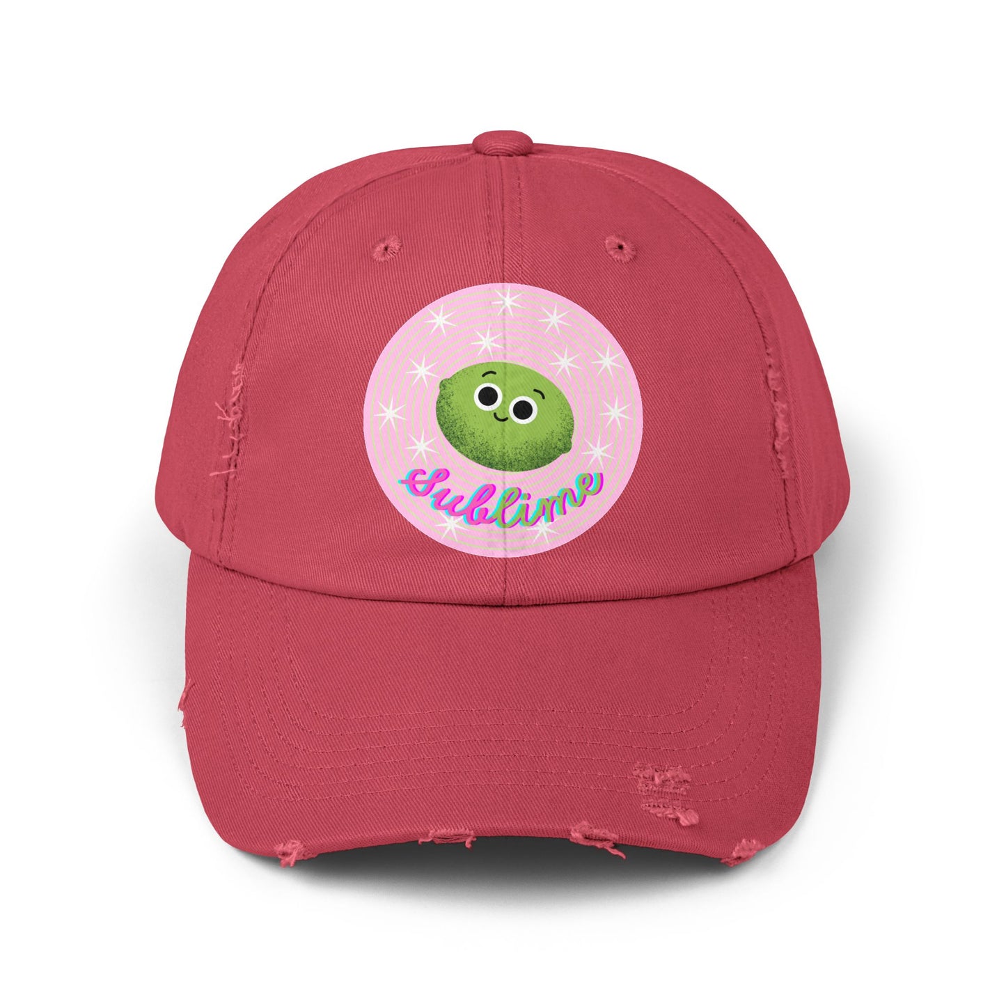 Sublime Distressed Cap, Trendy Funny Pun Hats, Cute Accessories, Casual Outfit, Gift for Her, Everyday Wear, Statement Headwear