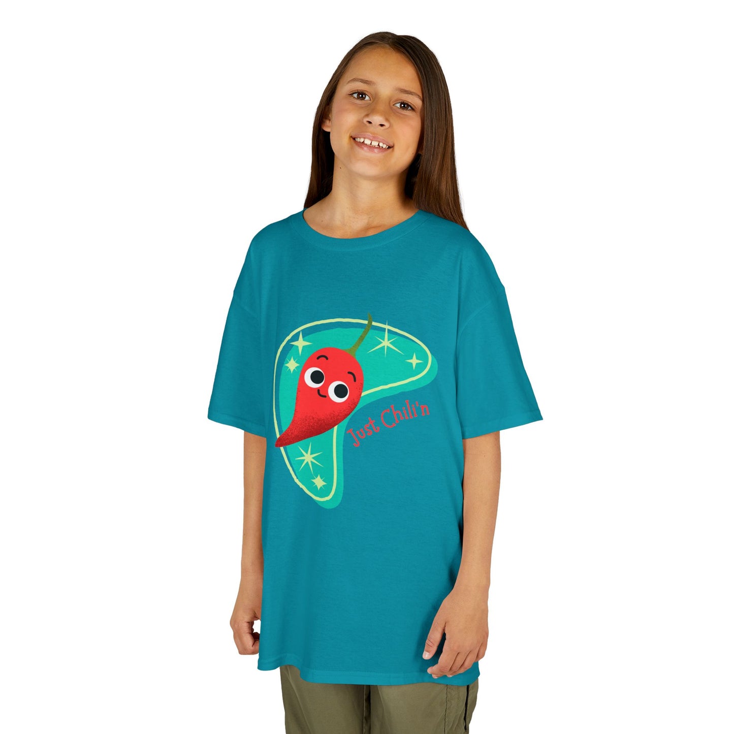 Chill'n Kids Tee - Just Chili'n Pepper Pun Gift for Kids, Summer Outfit, Cute Designer Tee, Everyday Wear, Playtime Shirt