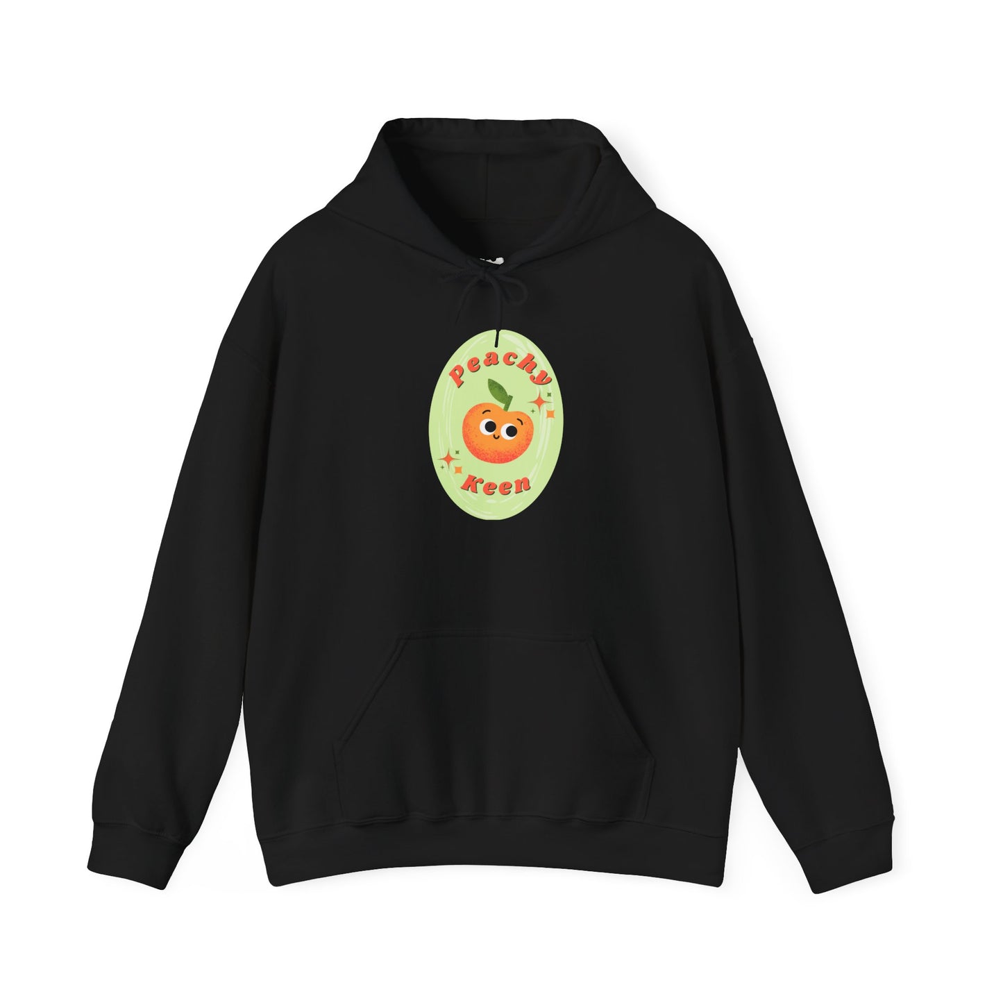 Peachy Keen Unisex Heavy Blend Hoodie, Cute Fruit Hoodie, Spring Fashion, Gift for Friends, Cozy Casual Wear, Relaxed Style