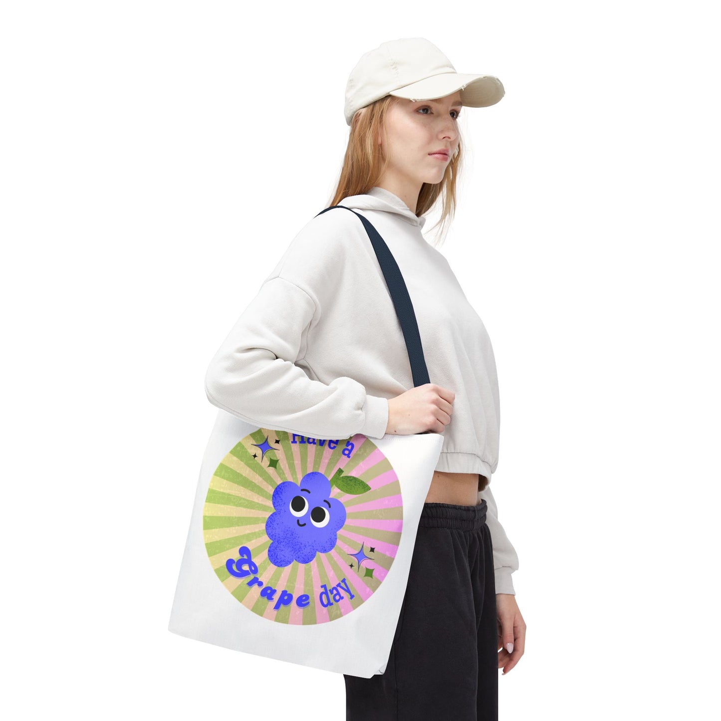 Cute Grape Day Tote Bag - Fun Reusable Shopping Bag, Gift for Fruit Lovers, Eco-Friendly Tote, Summer Bag, Kids' Toy Bag