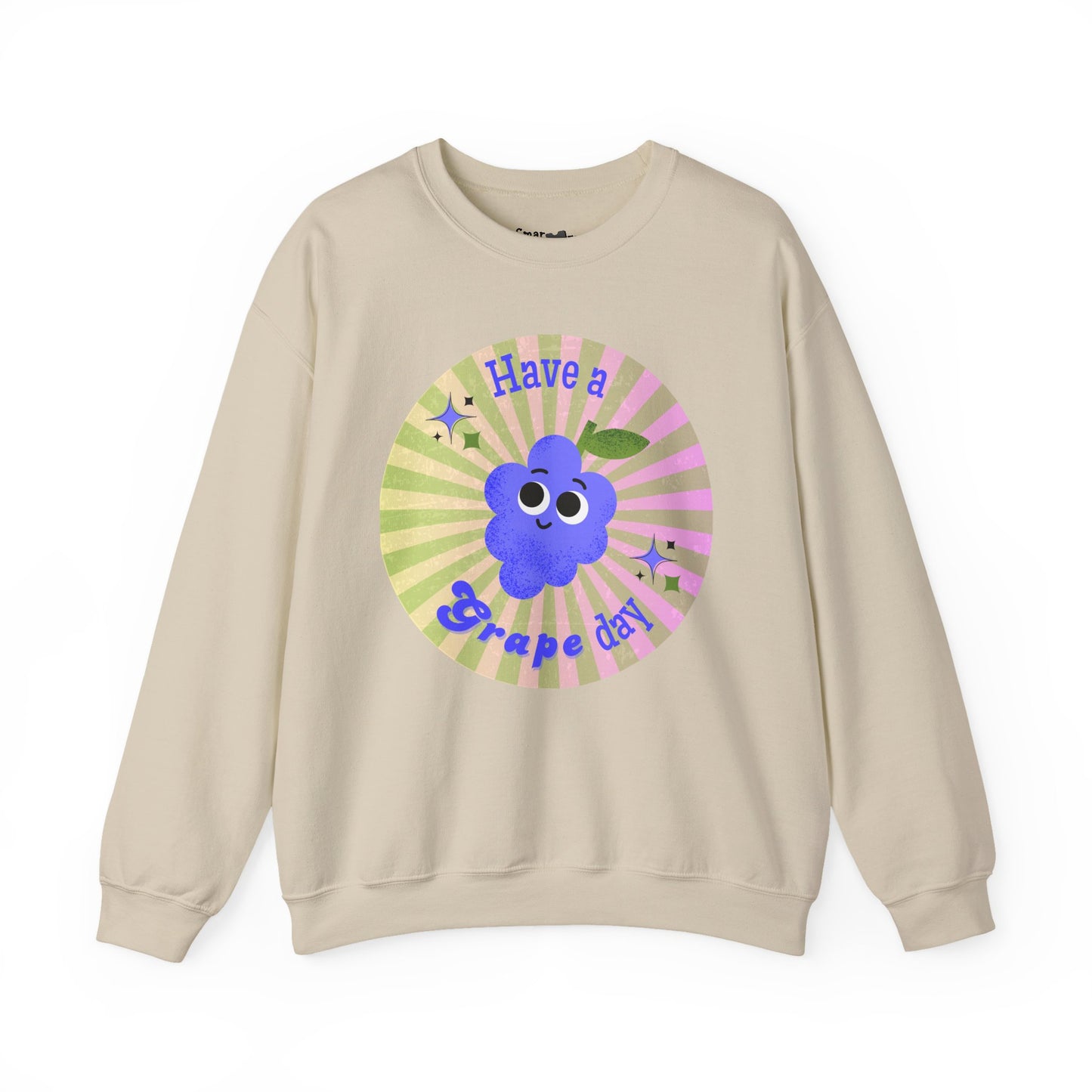 Funny Grape Pun Sweatshirt, Whimsical Art Clothing, Unisex Sweater, Great Gift Idea, Relaxed Comfy Style