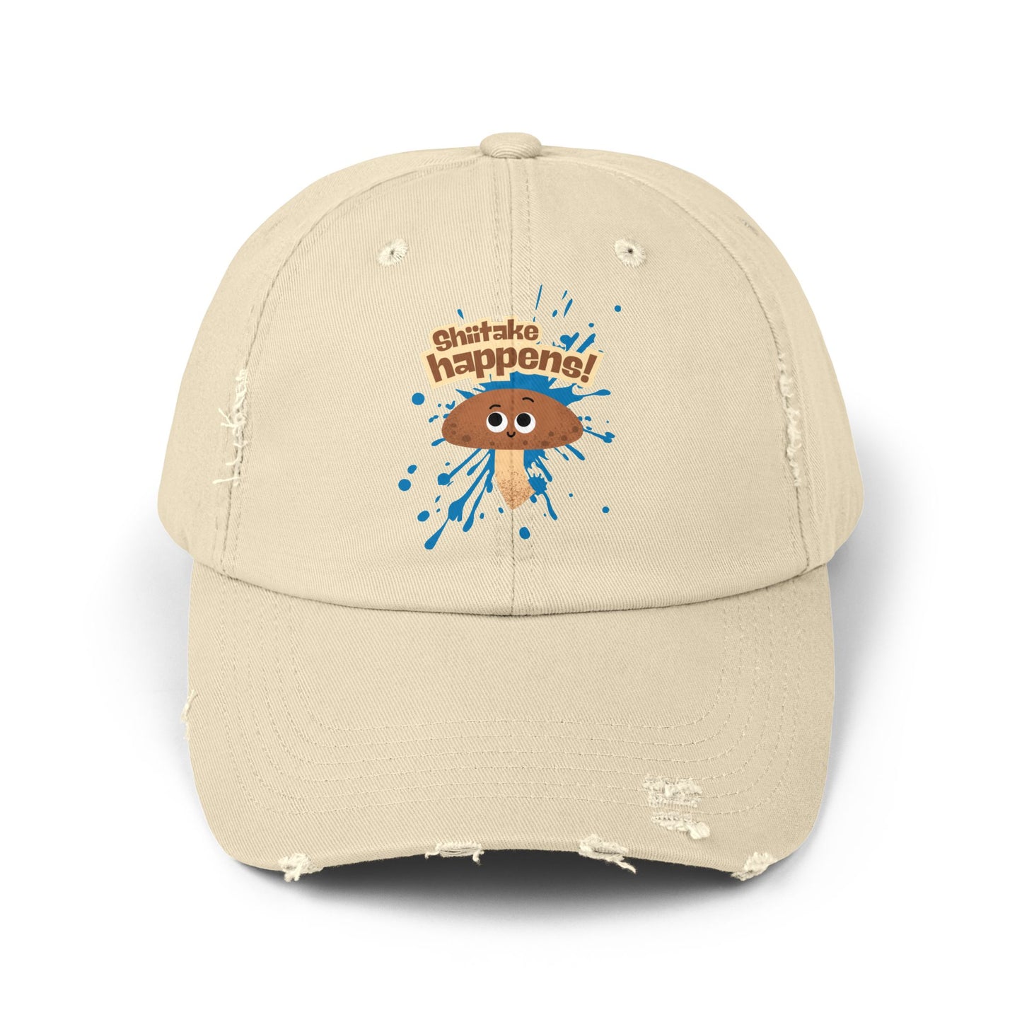 Quirky Distressed Cap, Funny Mushroom Pun Hats, Casual Everyday Hat, Unique Gift for Friends, Birthday, Humor, Adventure