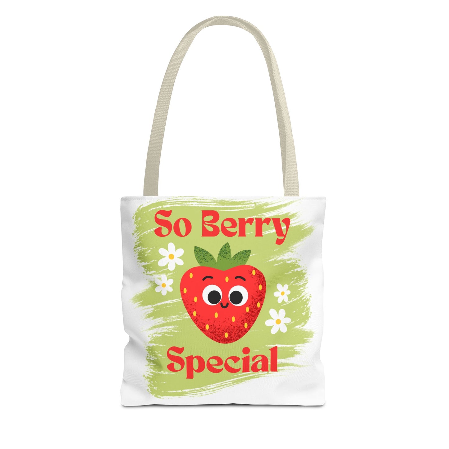 Cute Strawberry Tote Bag - So Berry Special, Tote, Eco-Friendly Bag, Shopper Bag, Beach Bag, Gift for Her