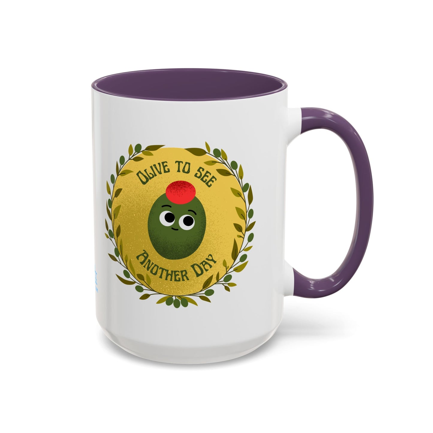 Cheerful Olive Coffee Mug, Gift for Food Lovers, Funny Kitchen Decor, Cute Office Mug, Coffee Lover's Gift, Celebrate Every Day