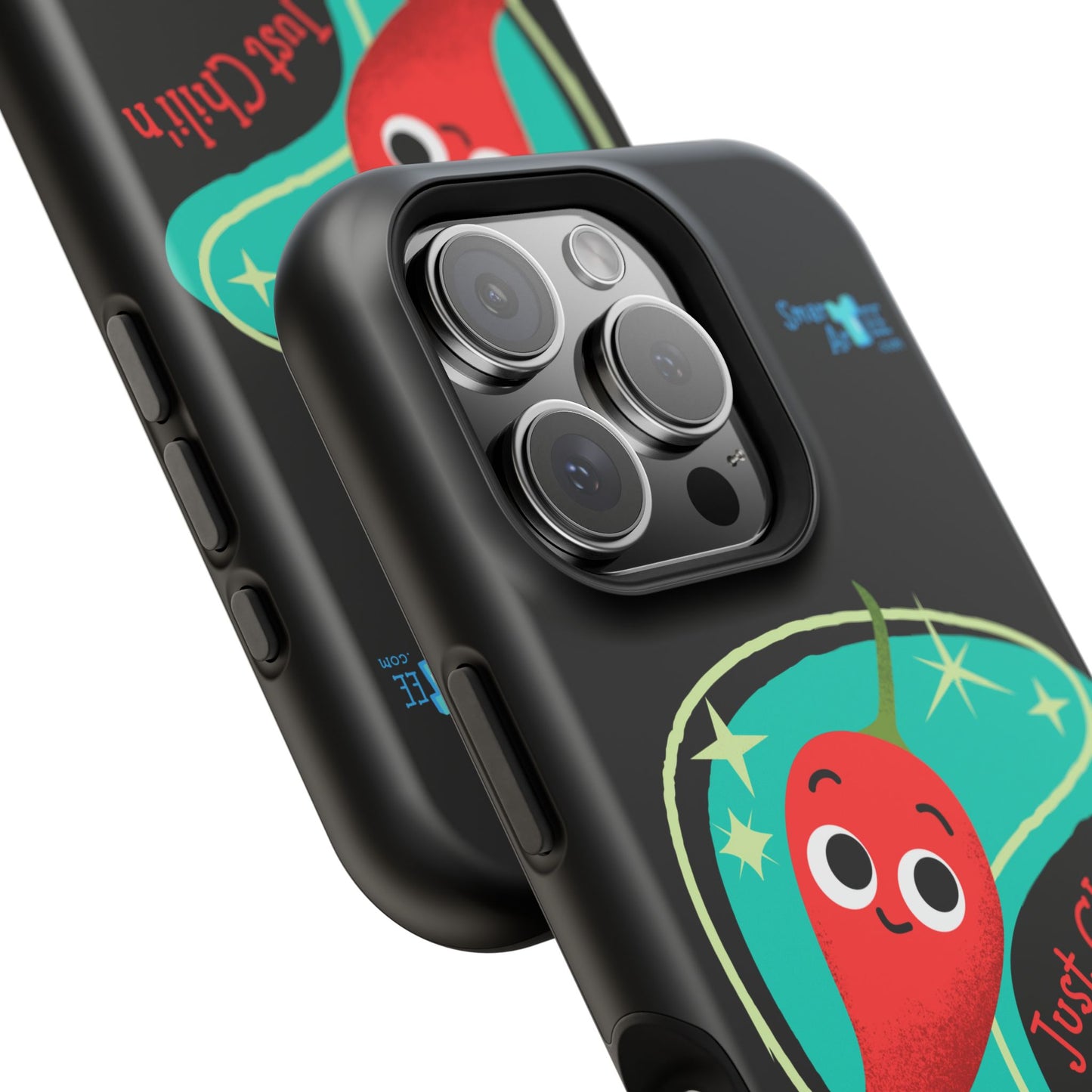 Chili Themed Phone Case, Just Chilin' Design, Fun Accessory, Unique Gift, Vibrant Protection, Perfect for Foodies, Holiday Cheer