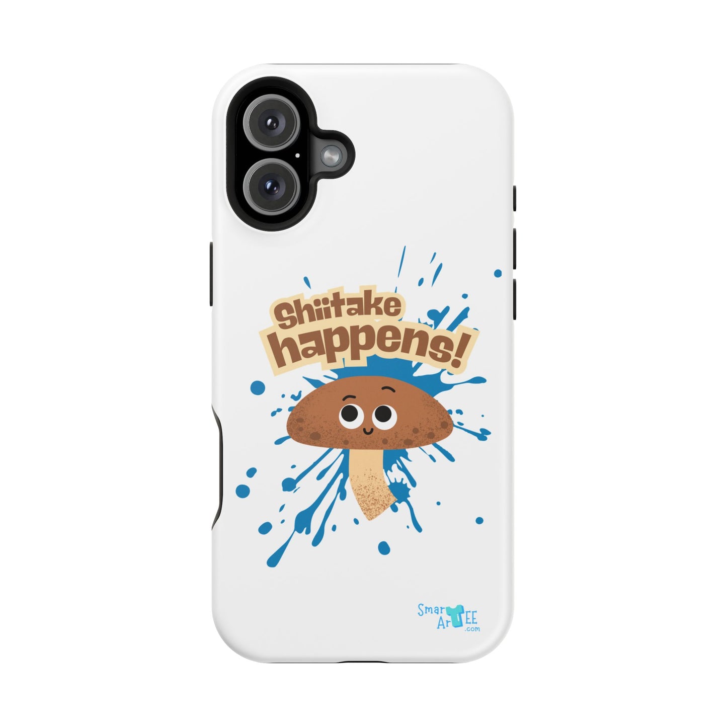 Shiitake Happens Phone Cases, Impact-Resistant Case, Funny Mushroom Case, Quirky Protection for Smartphone, Playful Accessory
