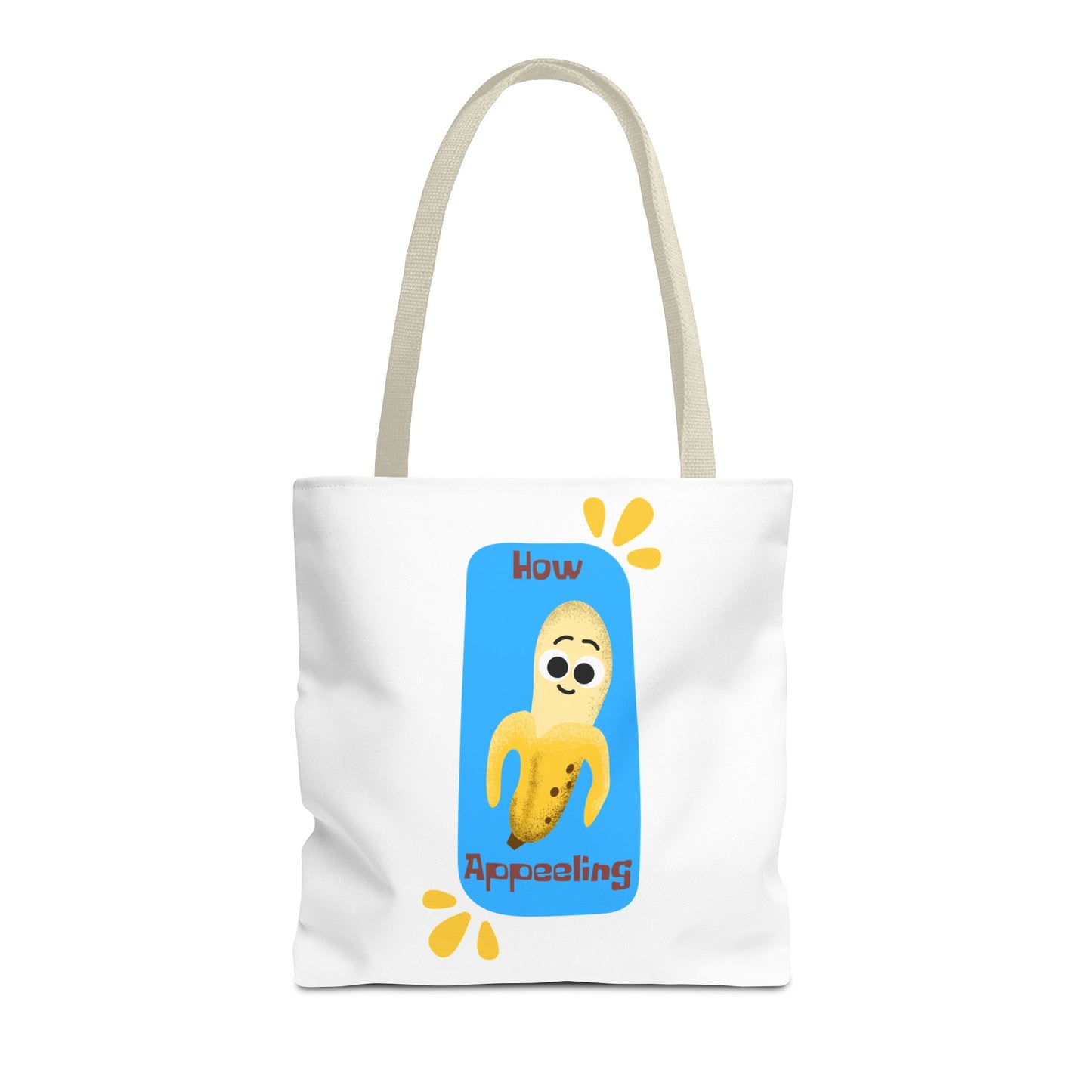 Fun Banana Tote Bag, Cute Shopping Bag, Novelty Bag, Gift for Fruit Lovers, How Appealing Bag, Eco-Friendly Tote