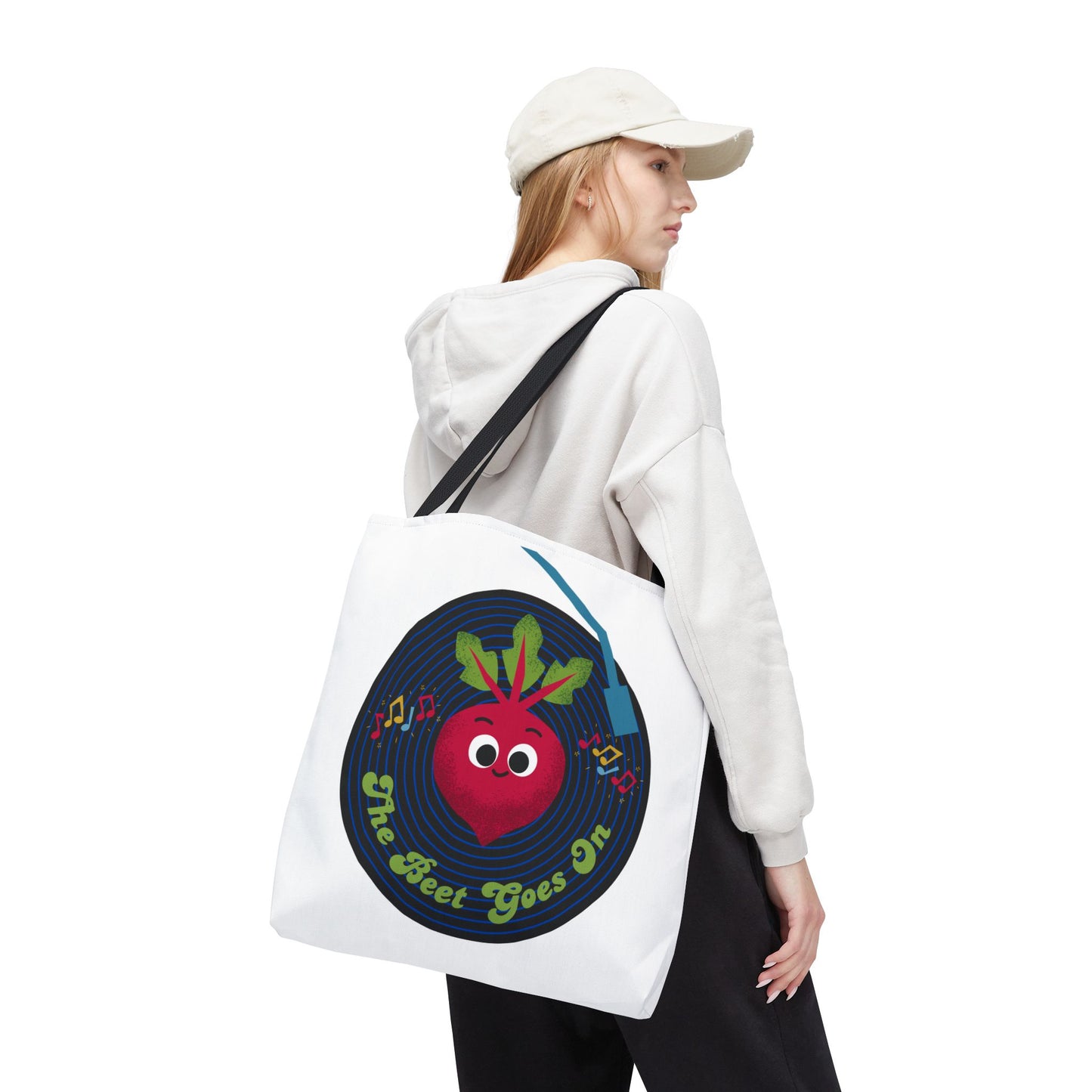Musical Beet Tote Bag - Stylish Eco-Friendly Shopper, Fun Gift for Veggie Lovers, Perfect for Grocery Runs, Festivals, and Birthdays