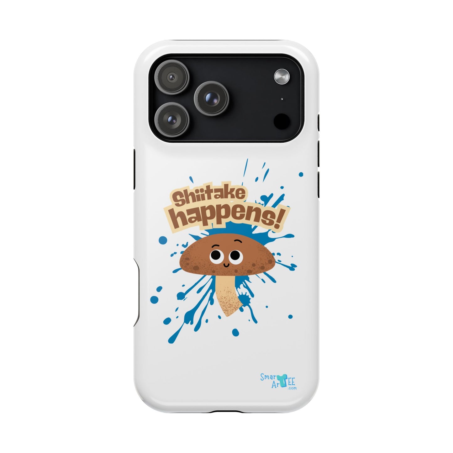 Shiitake Happens Phone Cases, Impact-Resistant Case, Funny Mushroom Case, Quirky Protection for Smartphone, Playful Accessory