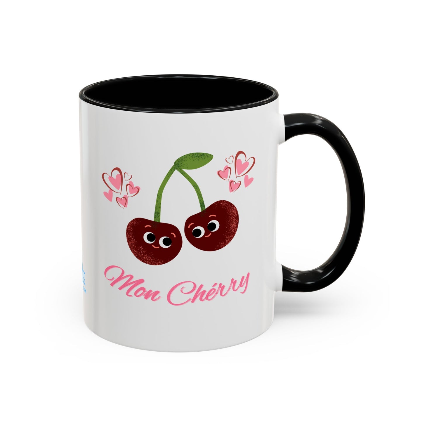 Cute Cherry Accent Coffee Mug - Fun Gift for Cherry Lovers, Coffee Lover Decor, Valentine's Day, Cute Kitchenware