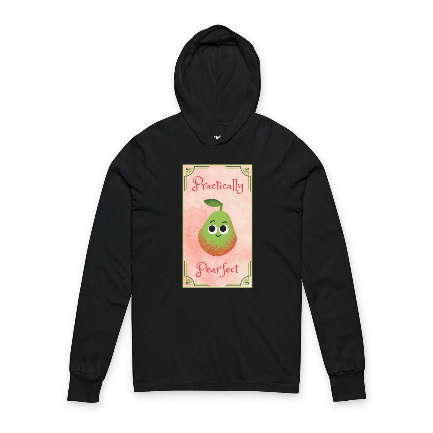 Perfectly Pearfect Unisex Hooded Long Sleeve Shirt, Cute Fruit Pun Shirt, Gift for Fruit Lovers, Fun Apparel, Casual Wear, Spring Fashion