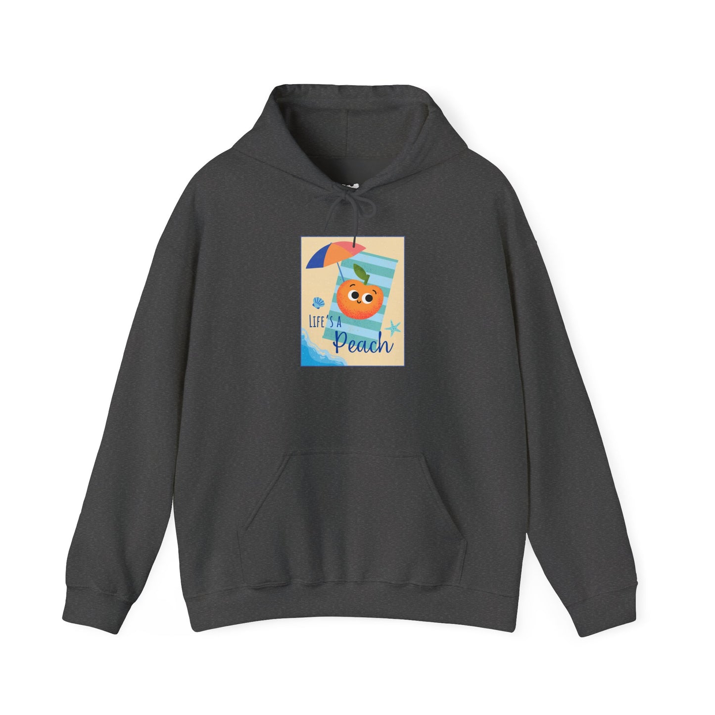 Peach Themed Unisex Hoodie, Cozy Pullover, Cute Fruit Apparel, Beach Vibes Clothing, Gift for Mom, Soft Pullover