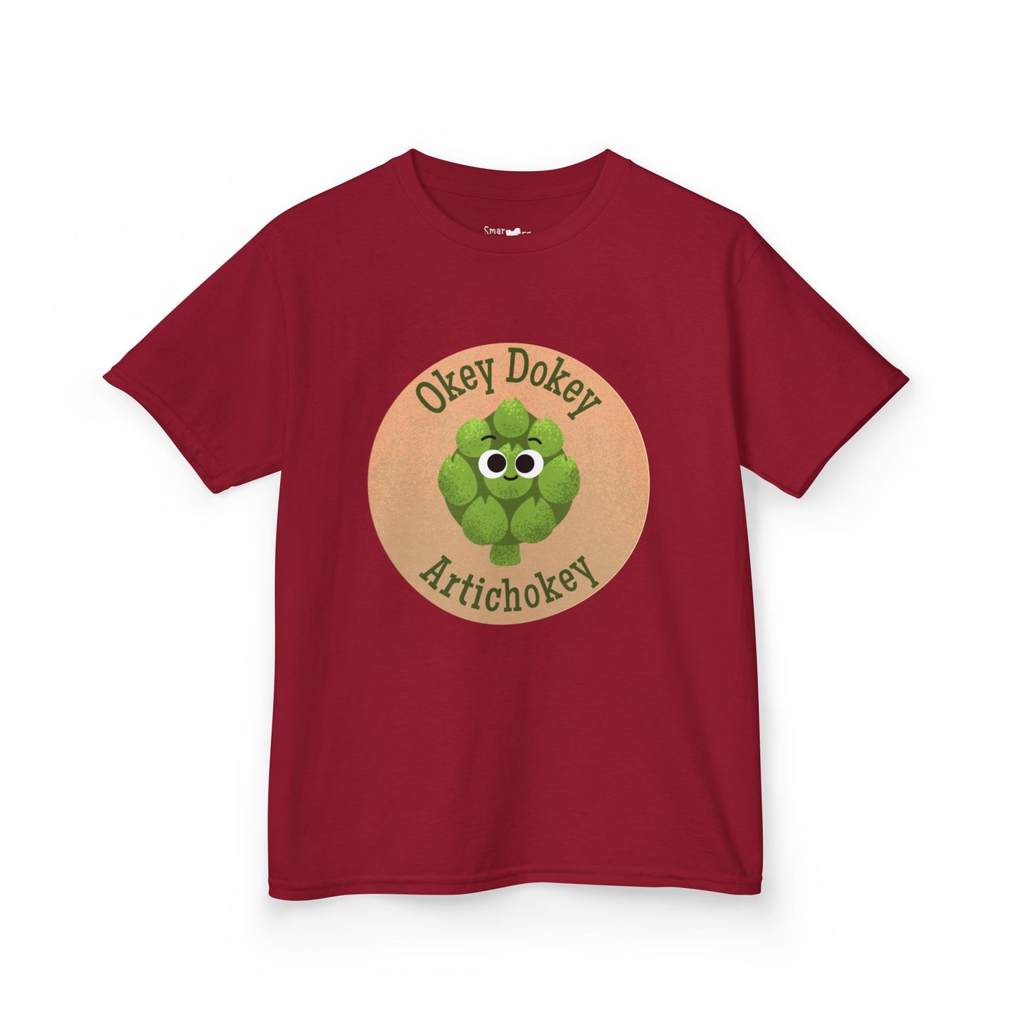 Kids Funny Graphic Tee with 'Okey Dokey Artichokey' Design, Cute Kids Shirt, Playful Apparel, Gift for Children, Summer Wear