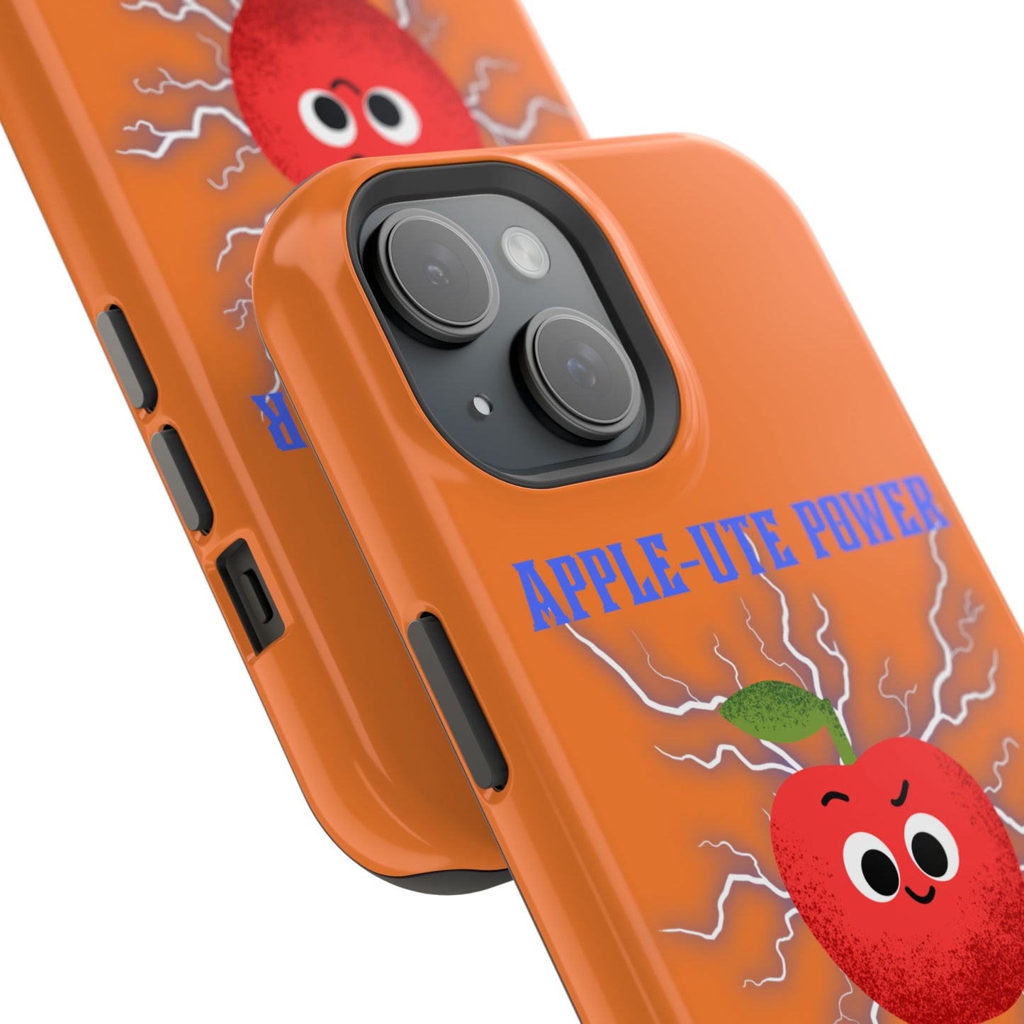 Impact-Resistant Phone Case with Apple Power Design, Cute Phone Protector, Funky Gift for Teens, Fun Accessory, Vibrant Tech Case