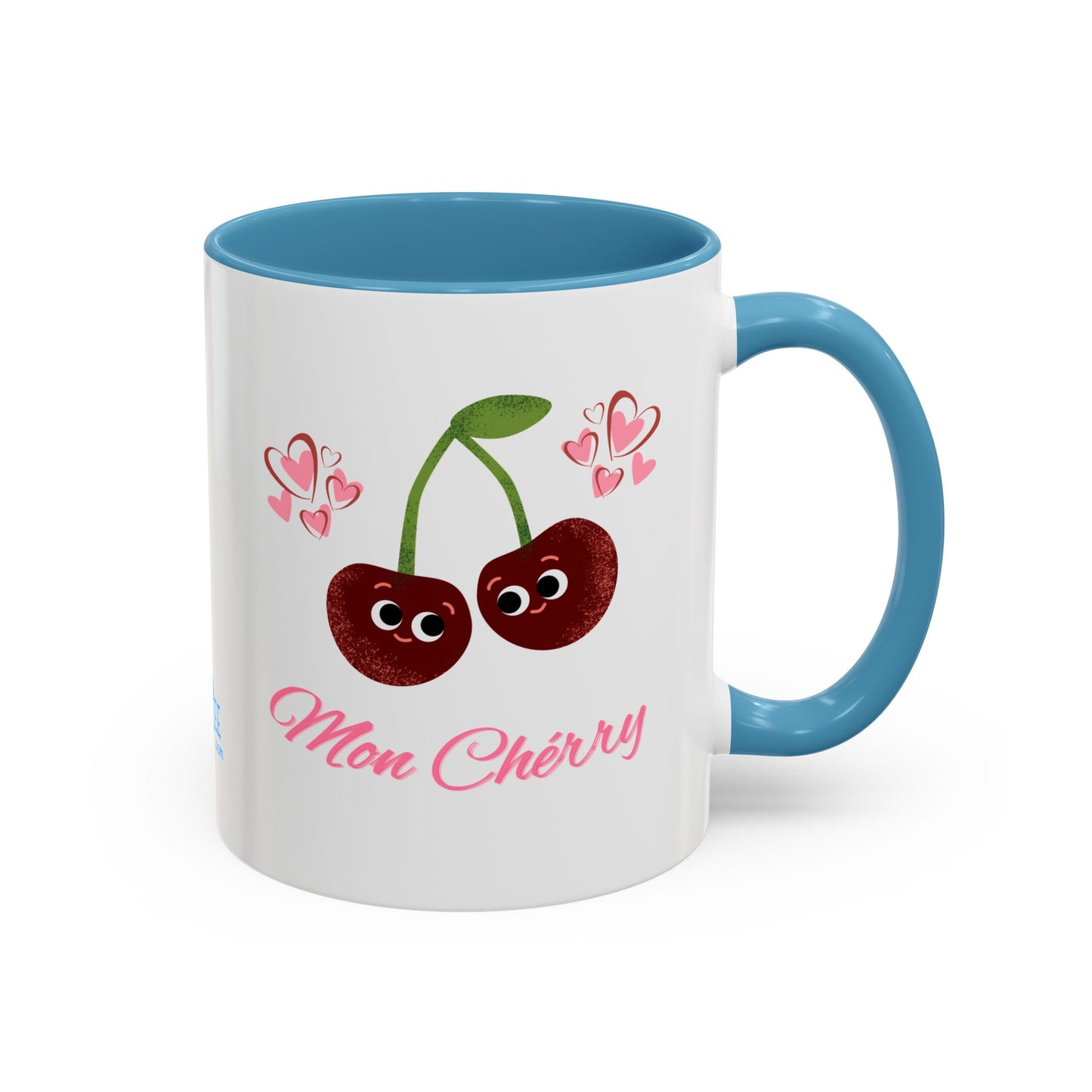 Cute Cherry Accent Coffee Mug - Fun Gift for Cherry Lovers, Coffee Lover Decor, Valentine's Day, Cute Kitchenware