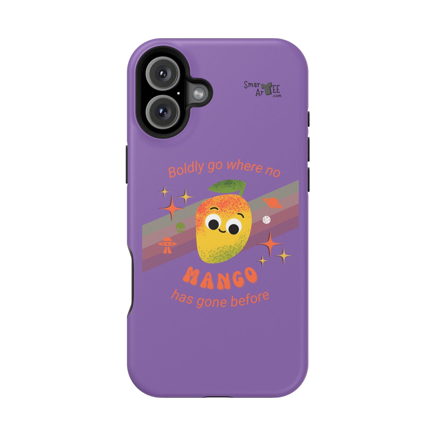 Star Trek Themed Mango Pun Phone Case, Impact-Resistant Case, Quirky Tech Accessory, Cute Phone Cover, Gift for Fruit Lovers