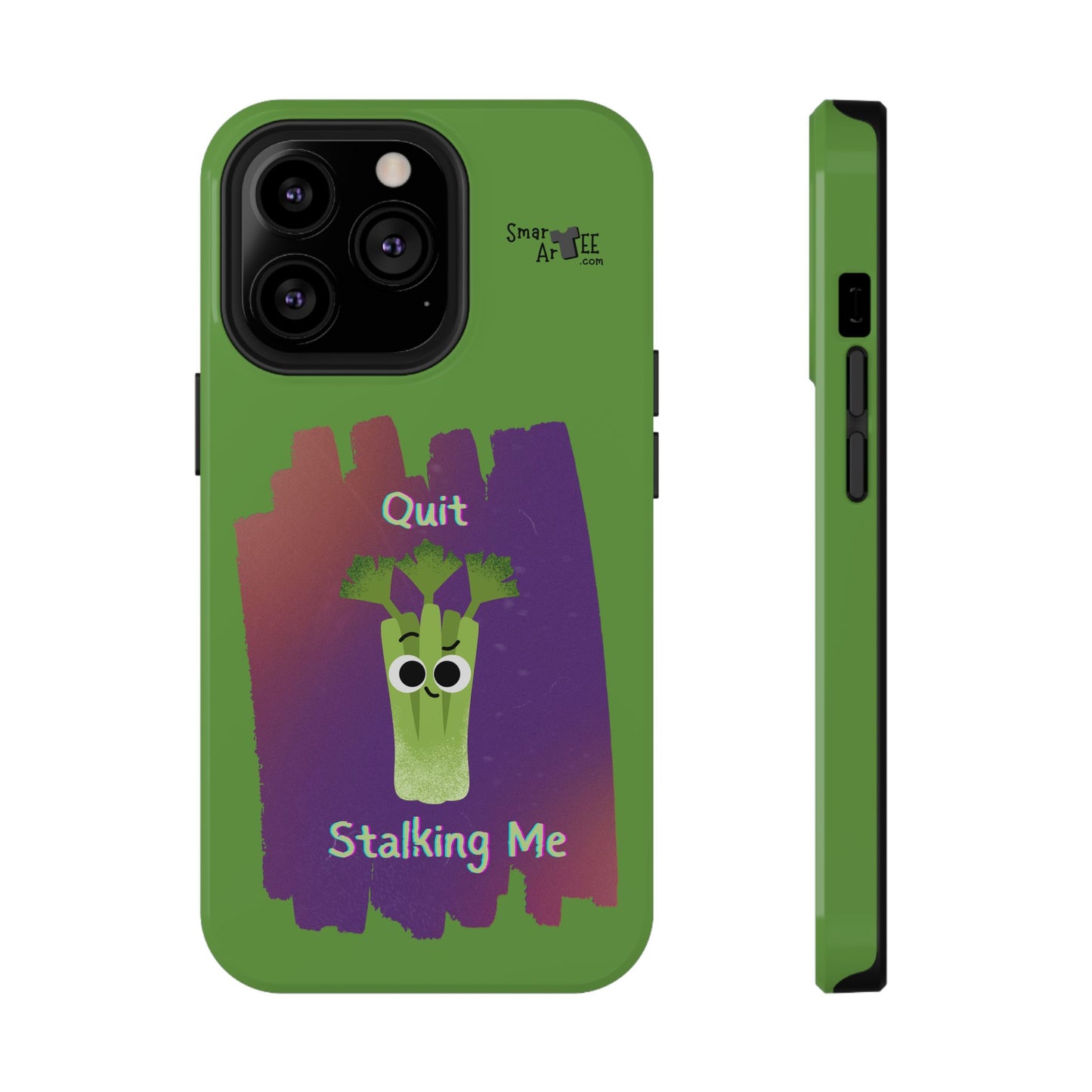Cute Celery Pun Phone Case, Quirky Impact-Resistant Cell Phone Cover, Gift for Veggie Lovers, Fun Accessories for Friends