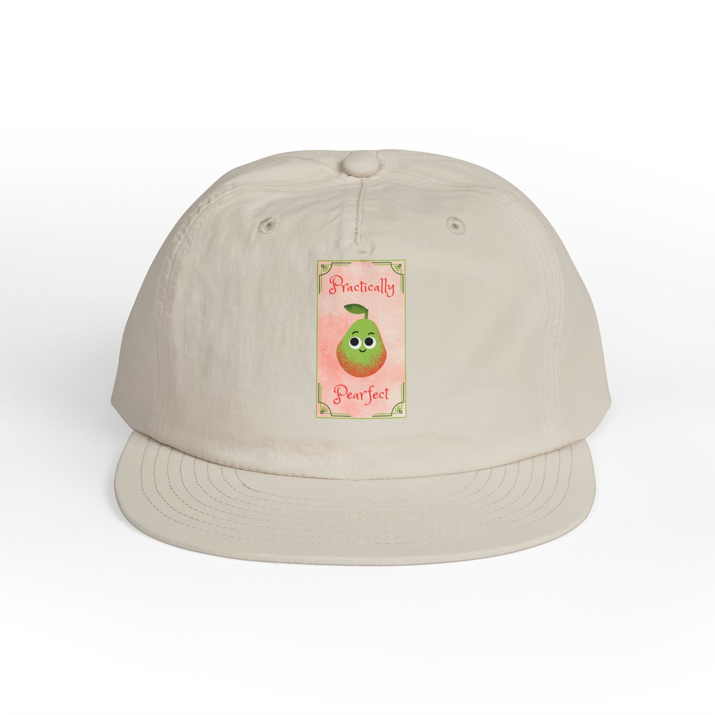 Surf Cap with 'Perfectly Pear' Design - Fun Beachwear, Summer Accessory, Gift Hat for Surfers, Casual Outfit, Beach Party Essential