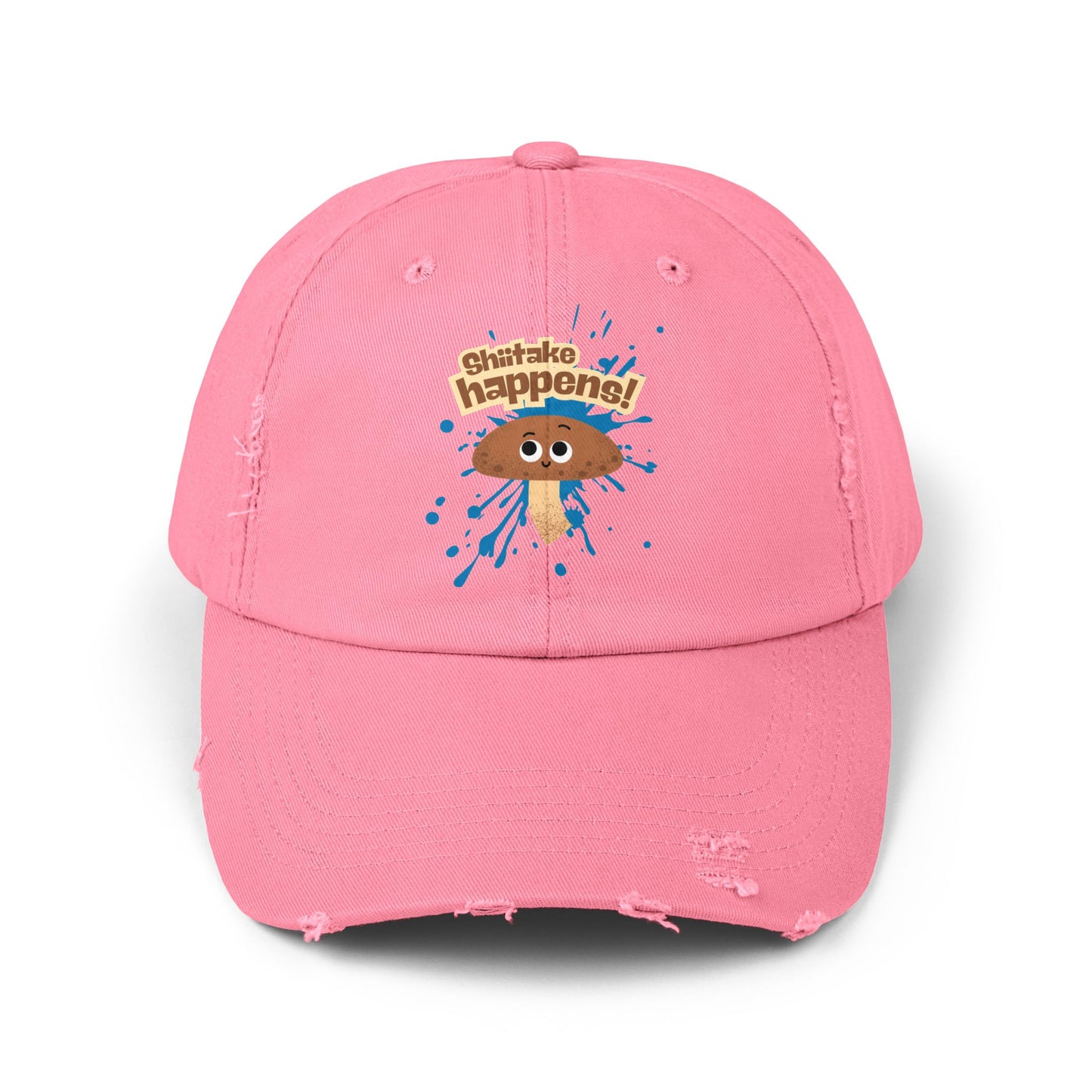 Quirky Distressed Cap, Funny Mushroom Pun Hats, Casual Everyday Hat, Unique Gift for Friends, Birthday, Humor, Adventure