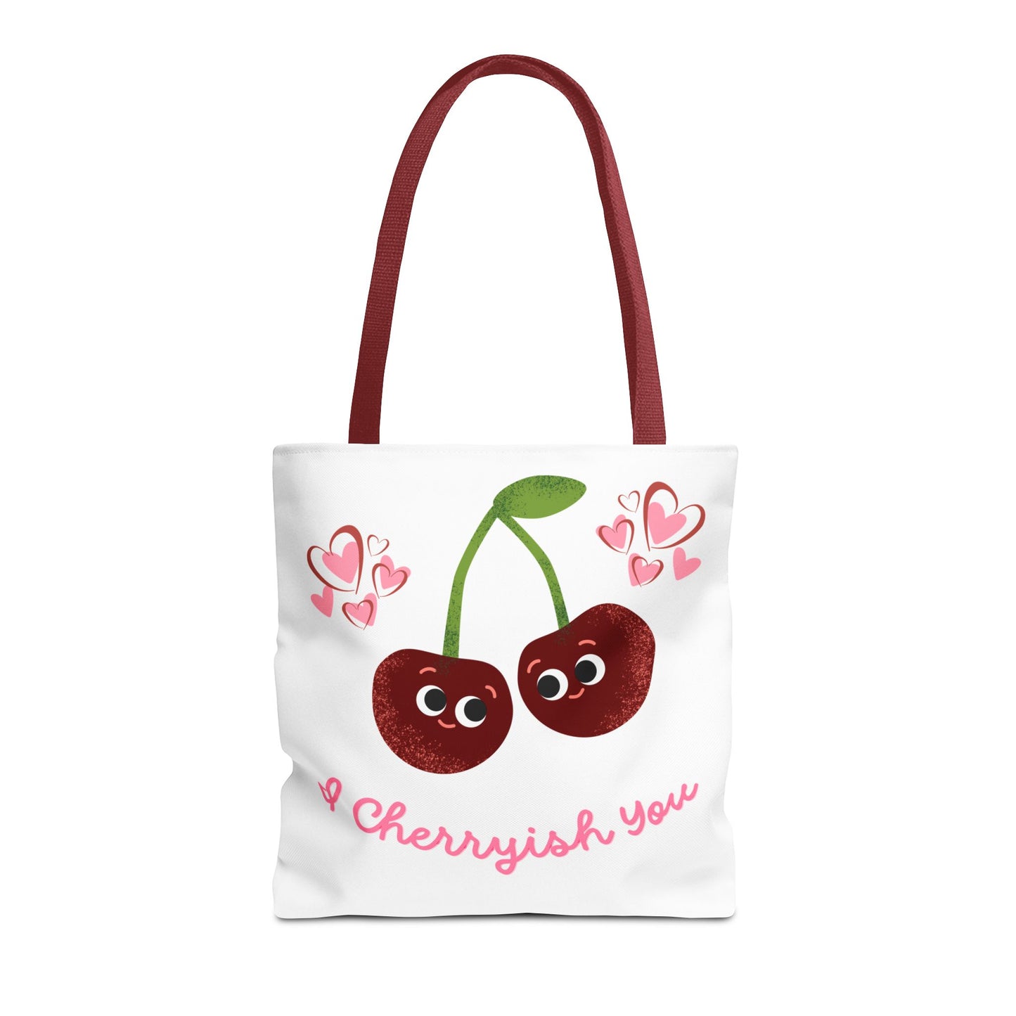 Cherryish You Tote Bag - Cute Cherry Design, Eco-Friendly Shopping Bag, Fun Gift for Friends, Valentine's Day, Summer Vibes