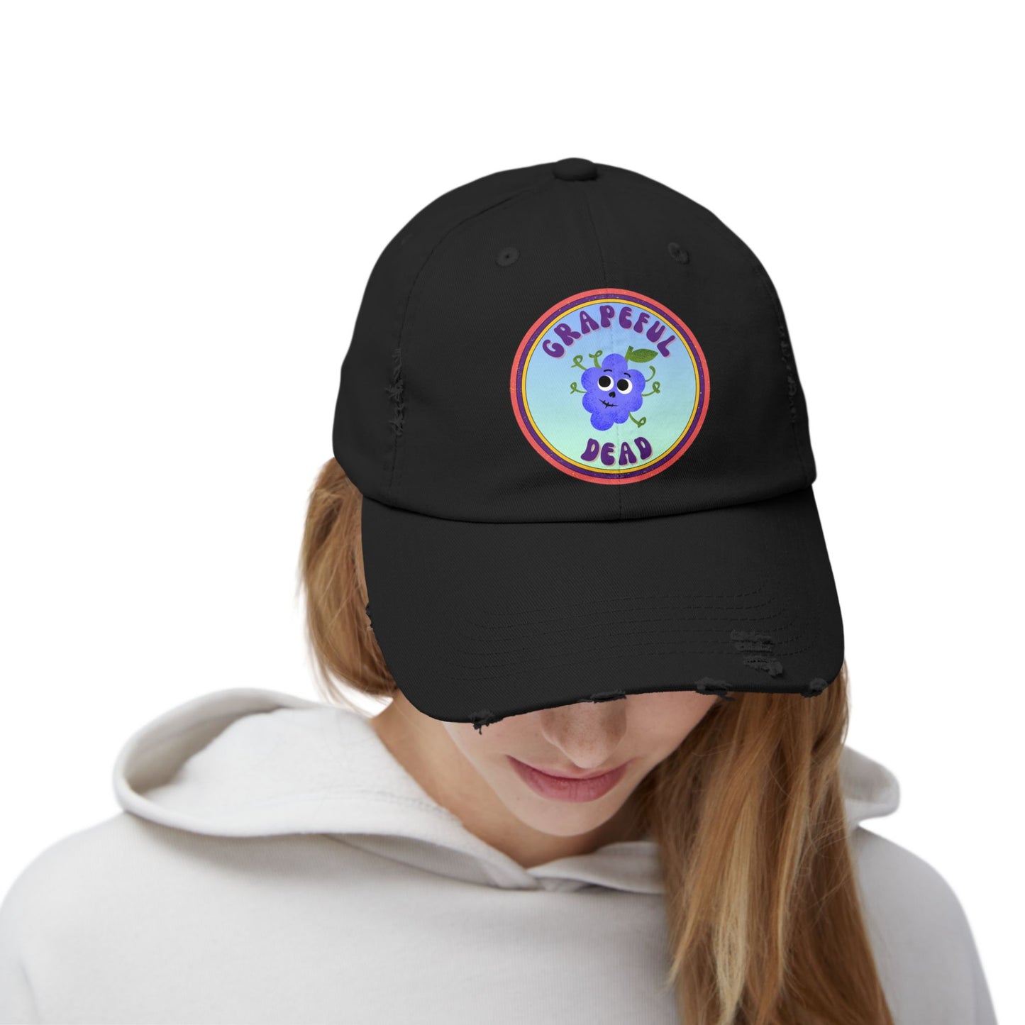 Grateful Dead Distressed Cap, Trendy Unisex Baseball Hats, Vintage Style Cap, Music Festival Accessory, Gift for Dead Heads, Summer Essentials