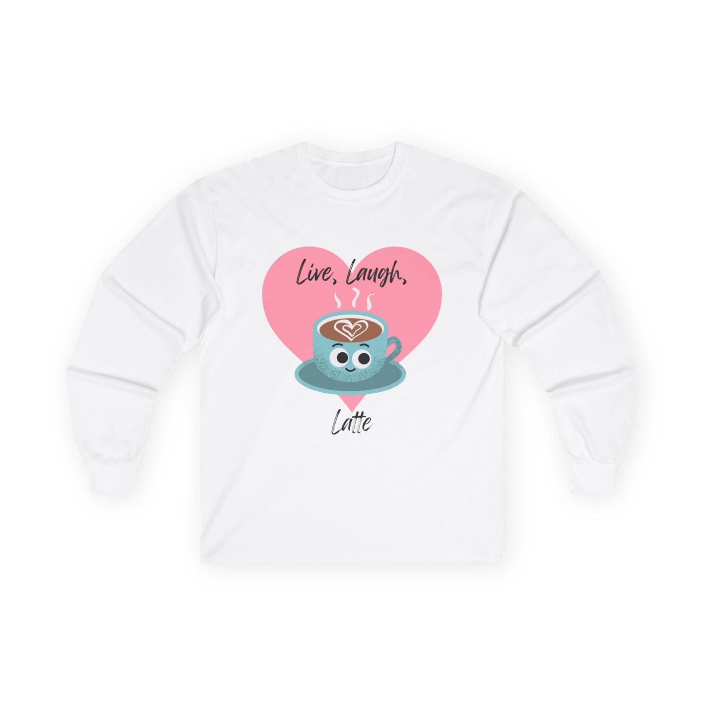 Cute Coffee Lover Long Sleeve Tees, Funny Latte Shirt, Gift for Baristas, Coffee Addict Apparel, Cozy Morning Vibe