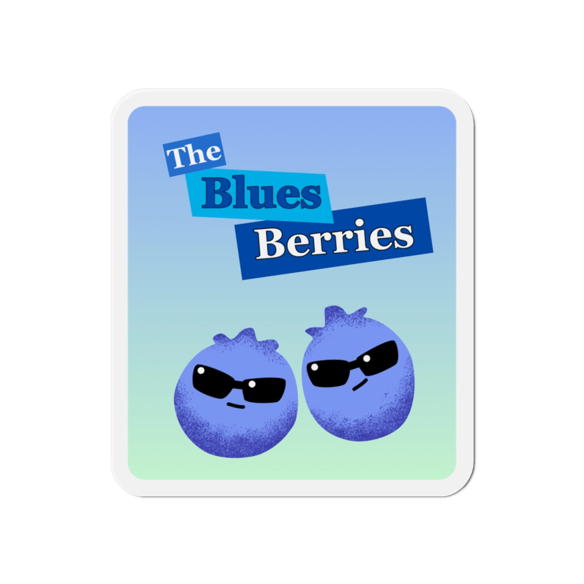 Cool Blues Berries Die-Cut Magnets, Fun Kitchen Decor, Refrigerator Art, Gifts for Friends, Berry Lovers, Quirky Home Accessories
