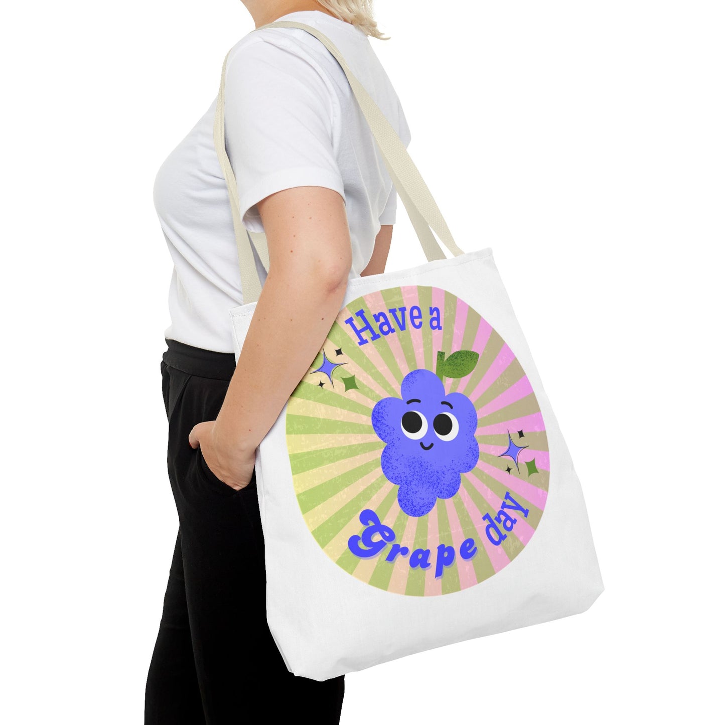 Cute Grape Day Tote Bag - Fun Reusable Shopping Bag, Gift for Fruit Lovers, Eco-Friendly Tote, Summer Bag, Kids' Toy Bag