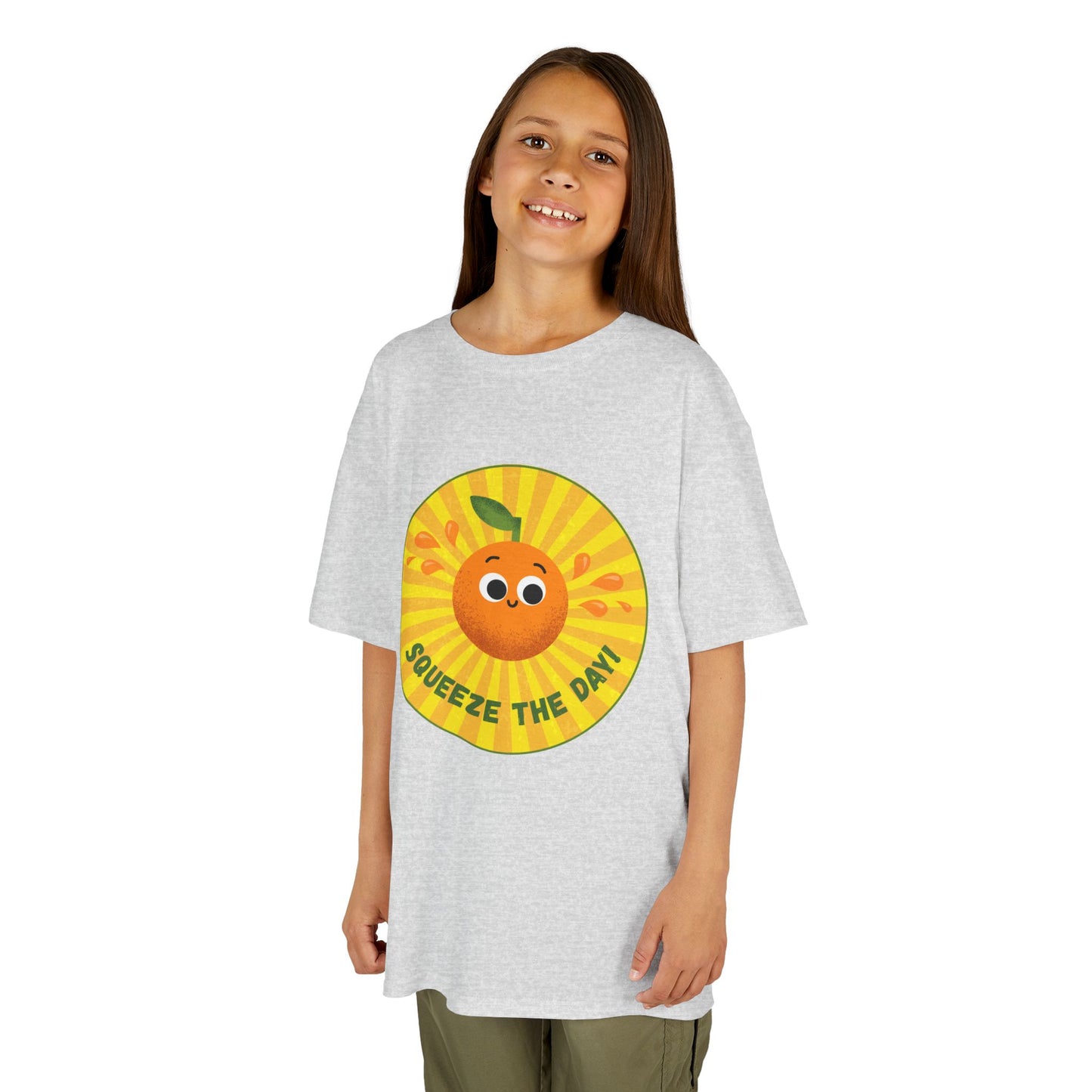 Kids Squeeze the Day Tee, Fun Cotton Shirt for Boys & Girls, Cute Summer Outfit, Kid's Playwear, Children’s Gift Tee