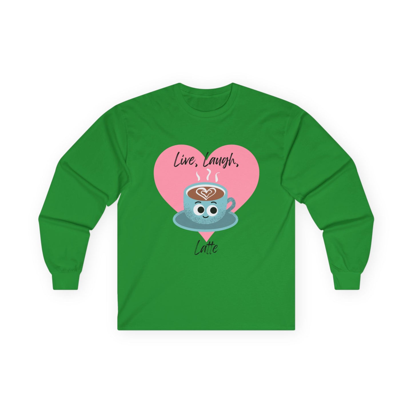 Cute Coffee Lover Long Sleeve Tees, Funny Latte Shirt, Gift for Baristas, Coffee Addict Apparel, Cozy Morning Vibe