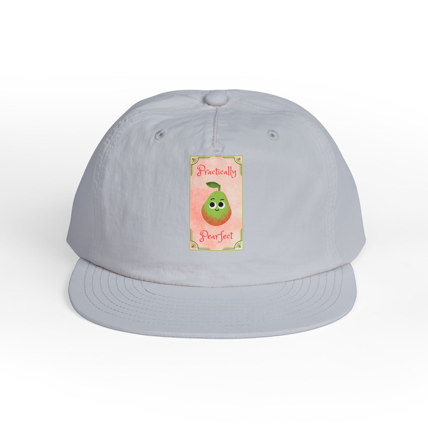 Surf Cap with 'Perfectly Pear' Design - Fun Beachwear, Summer Accessory, Gift Hat for Surfers, Casual Outfit, Beach Party Essential