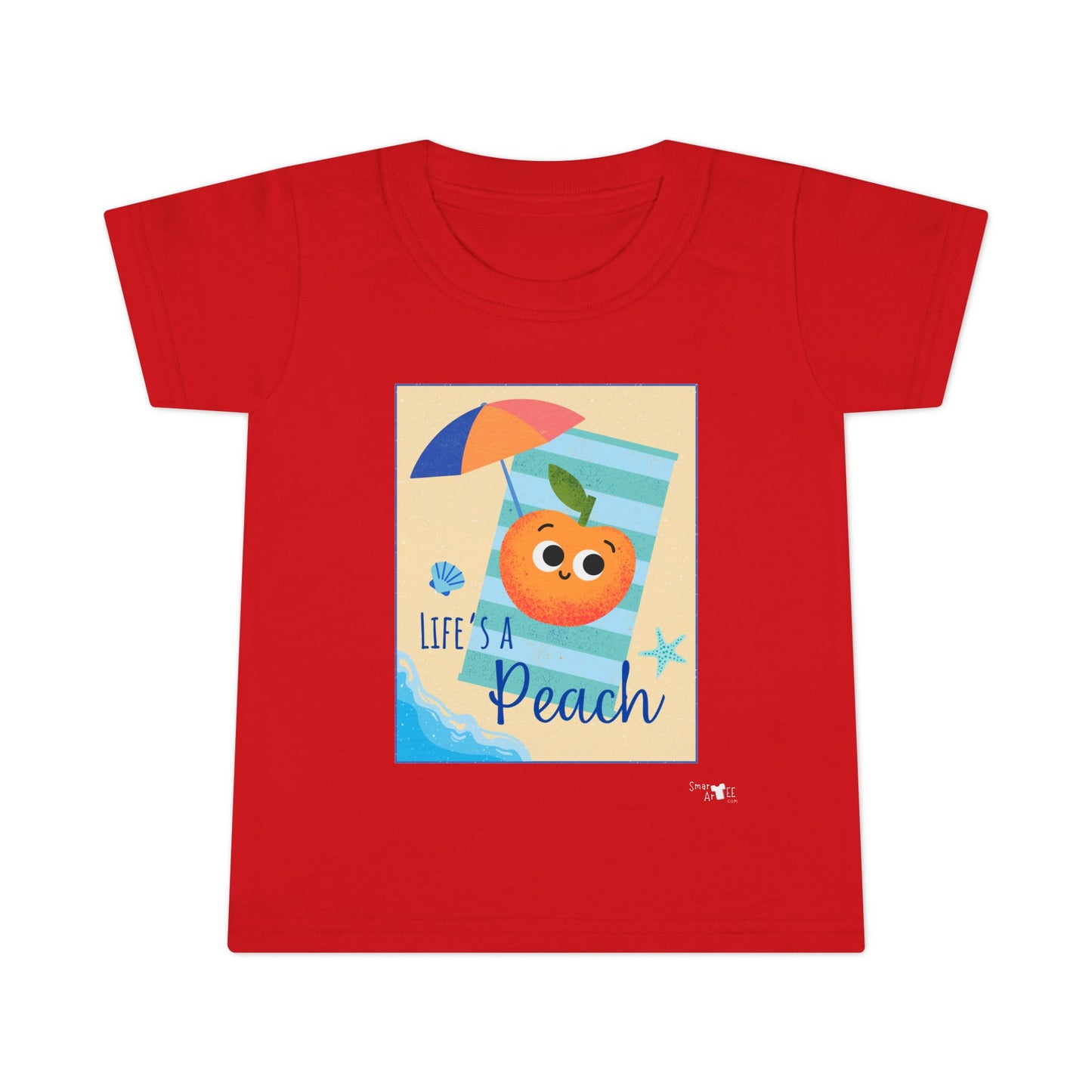 Toddler Summer Shirt - Life is a Peach Design, Cute Kids Tee, Beachwear, Summer Outfit, Family Vacation Shirt, Toddler Apparel